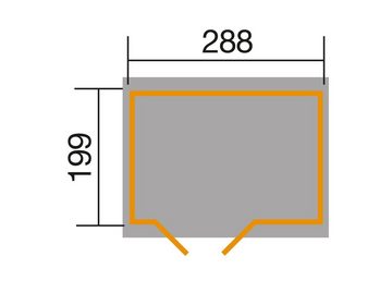 weka Gerätehaus Lagerhaus 607 A, kdi, 20 mm, BxT: 308x257 cm