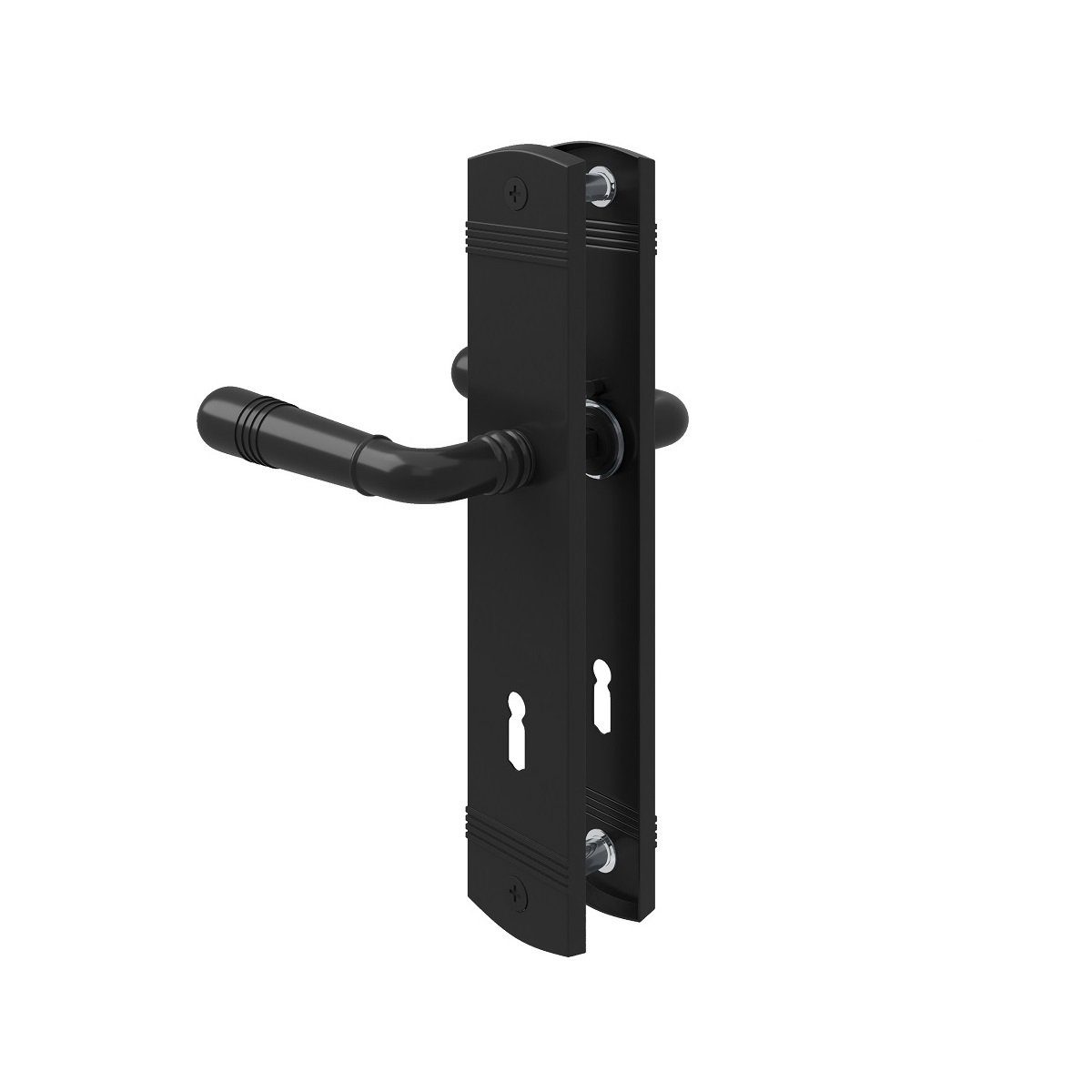 MS Beschläge Türgriff Langschild Türdrücker Schwarz matt Türgriff Zamak günstig online kaufen