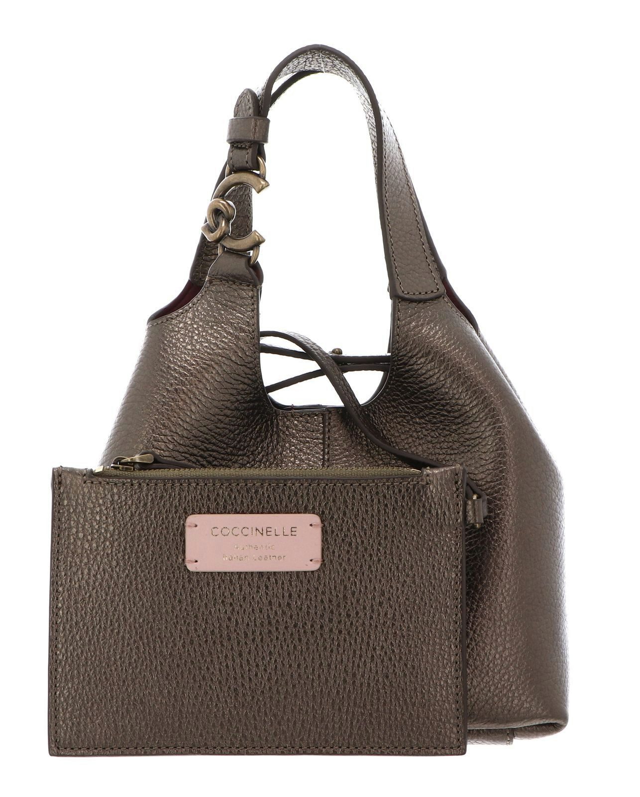 COCCINELLE Handtasche Crossbody Bag (Set, 2-tlg), aus echtem Rindsleder