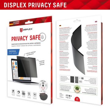 Displex Privacy Safe - Universal 15,6, 16:9, Displayschutzfolie, Blickschutzfilter