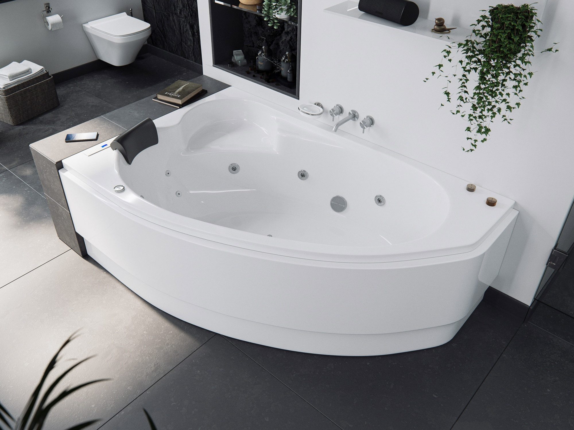 Magnolia Home Whirlpool-Badewanne Constantin links Whirlpool günstig online kaufen