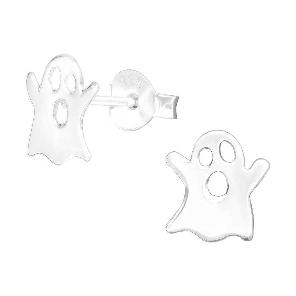 BUNGSA Ohrring-Set Ohrstecker Geist für Halloween-Fans aus 925 Silber (1 Paar (2 Stück), 2-tlg), Ohrschmuck Ohrringe