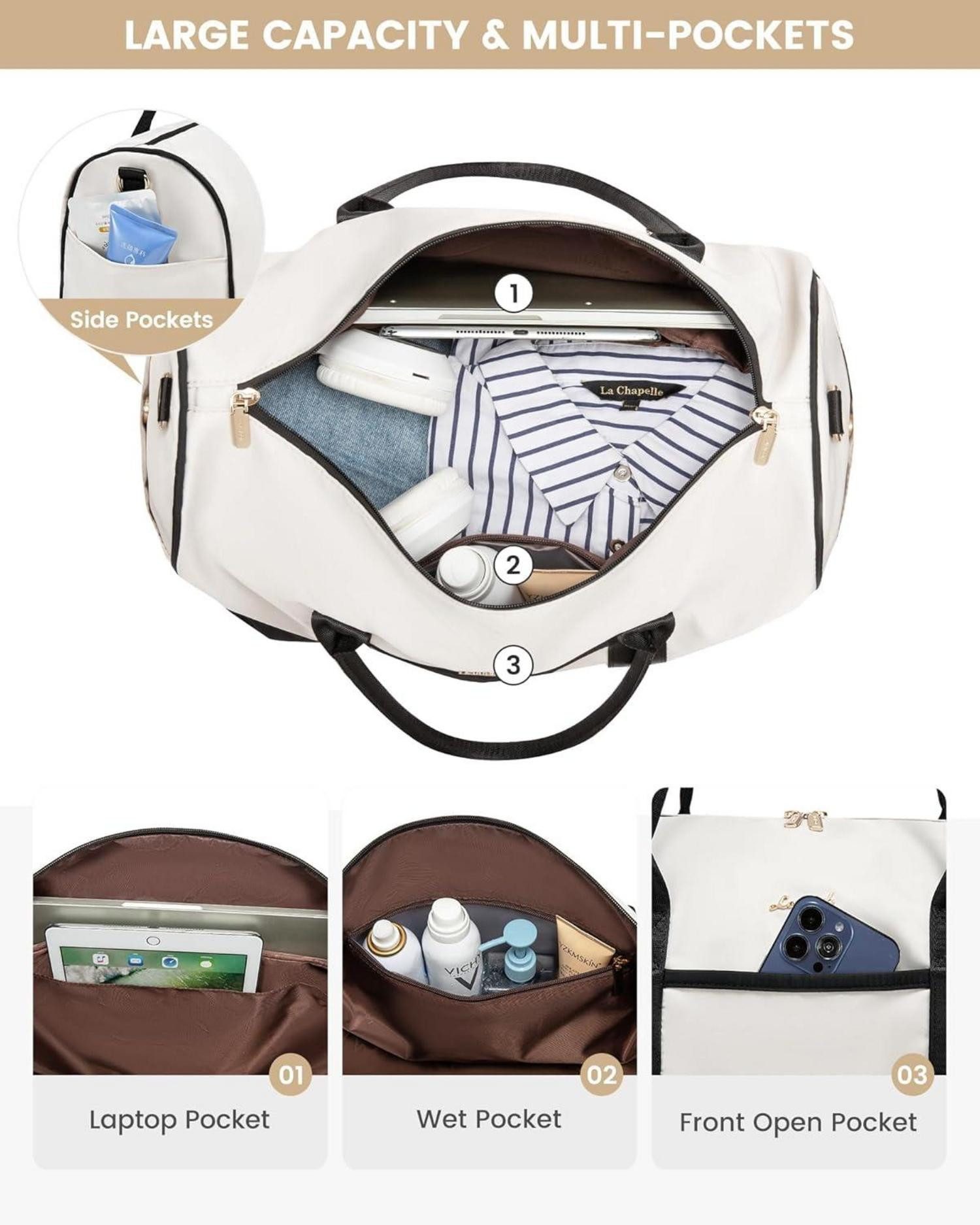 LuxusKollektion Reisetasche Damen Reisetasche Weekender Bag günstig online kaufen