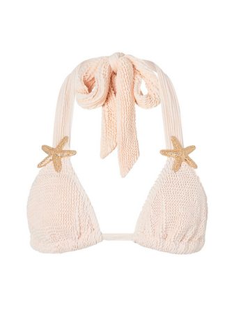 Moda Minx Maudymosi kostiumėlio viršutinė dalis Starfish Scrunch Triangle Marškinėliai be rankovių (1-St) su puošnus Seestern-Elementen