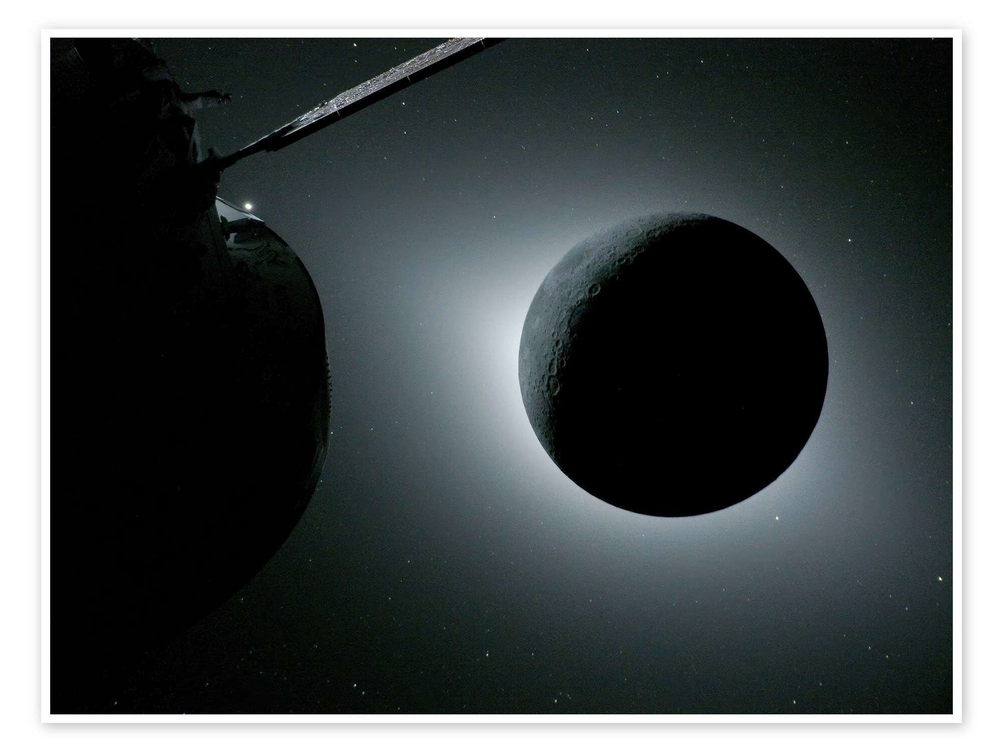 Posterlounge Wandbild Artemis II Eclipsed - A View from Orion, NASA, erhältlich als Poster, Leinwandbild, Wandsticker oder Acrylglasbild