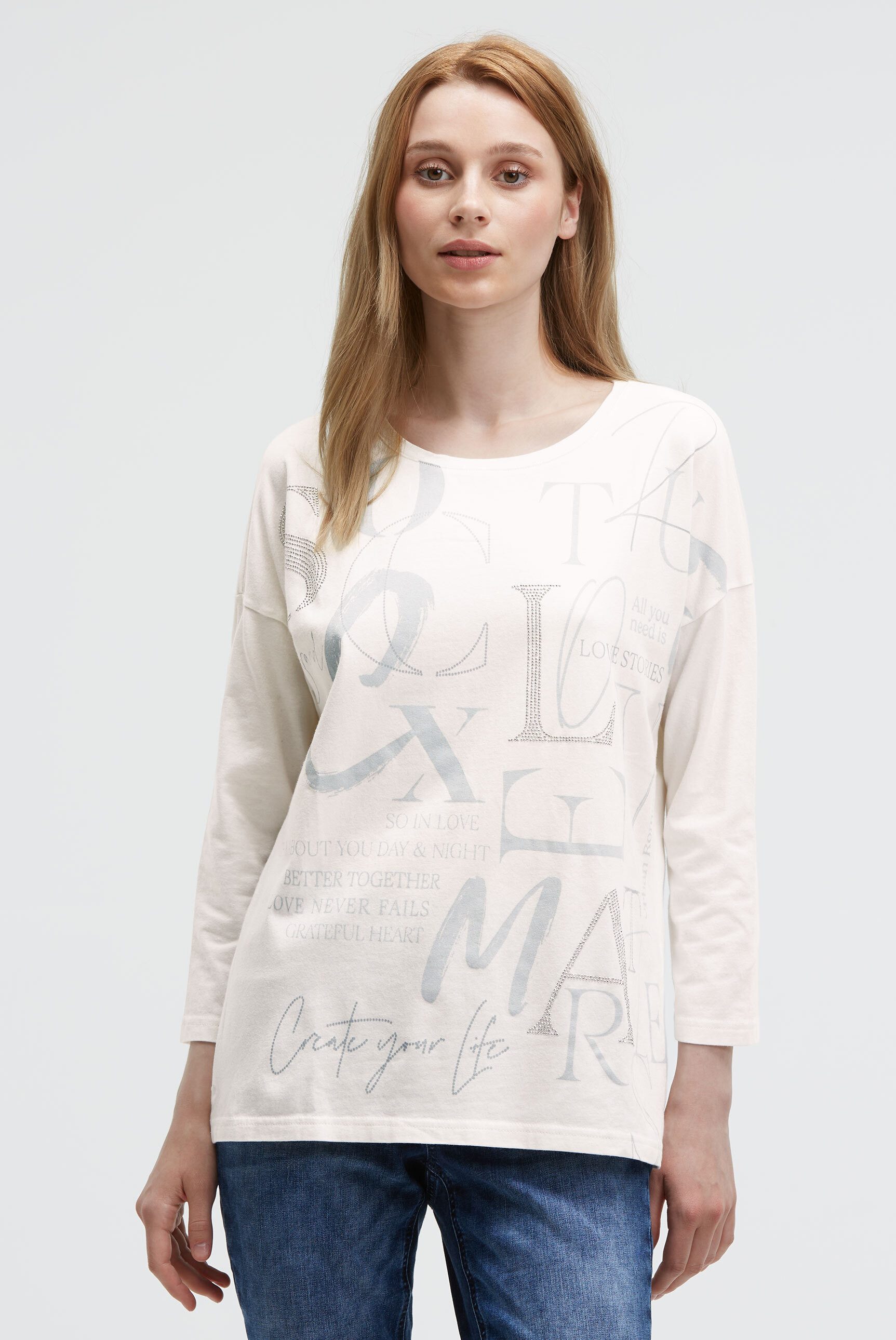 SOCCX 3/4-Arm-Shirt mit Seitenschlitze günstig online kaufen