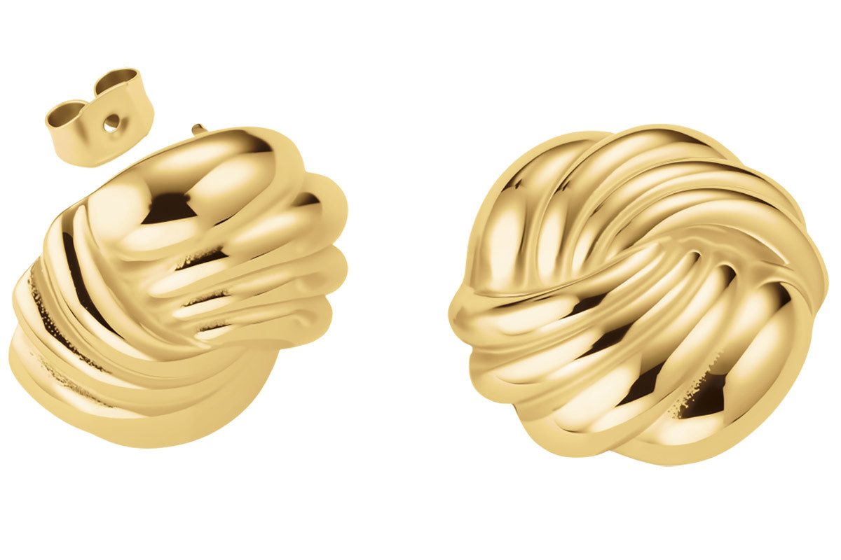 ROSEFIELD Paar Ohrstecker Damen-Ohrstecker Spirale Goldfarben