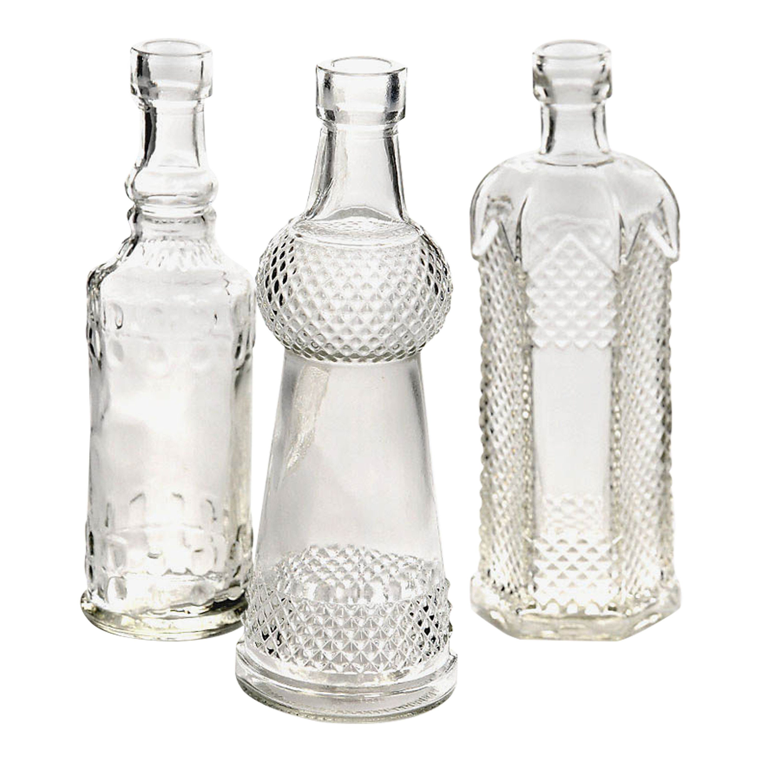 Glas, Zentimeter Klar Zentimeter, (Packung, Ø Flaschenvase Wedding H 16.5 1 Flaschenvase), Depot aus Dekovase 6 Stück