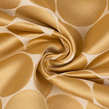 Prestigious Textiles Stoff Dekostoff Jacquard Eaton Dandelion Kreise gold creme 1,47m