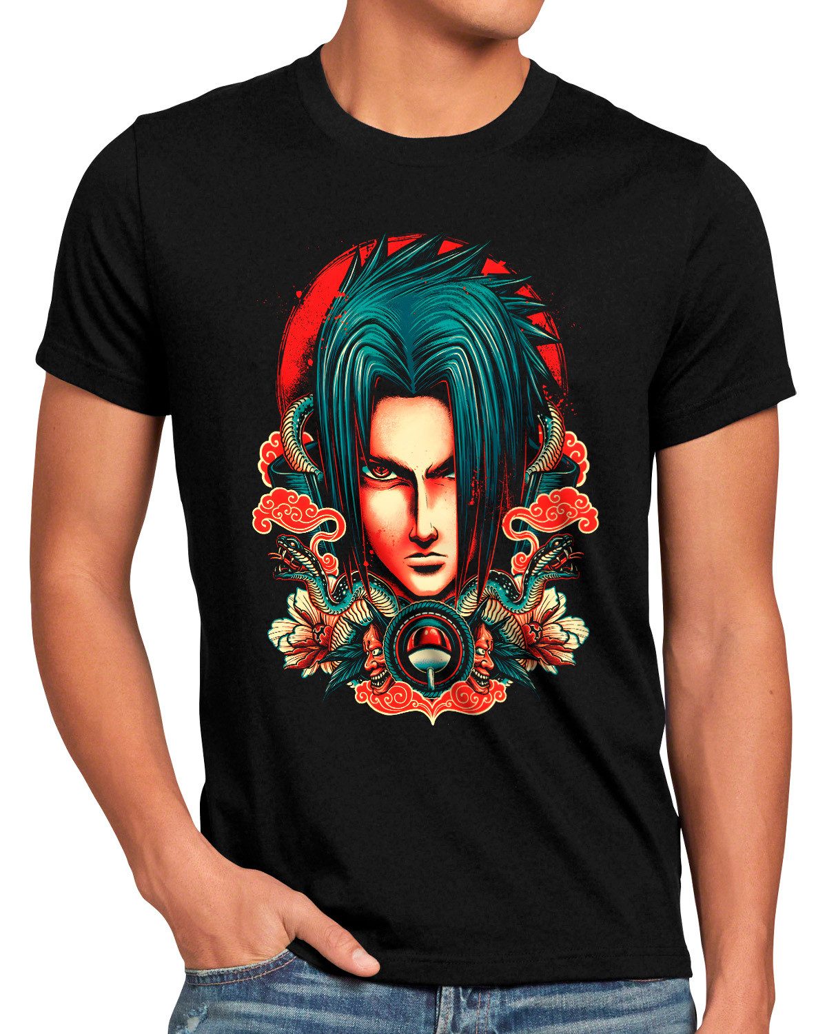 style3 Print-Shirt Herren T-Shirt Cursed Sasuke kakashi sasuke shikamaru naruto