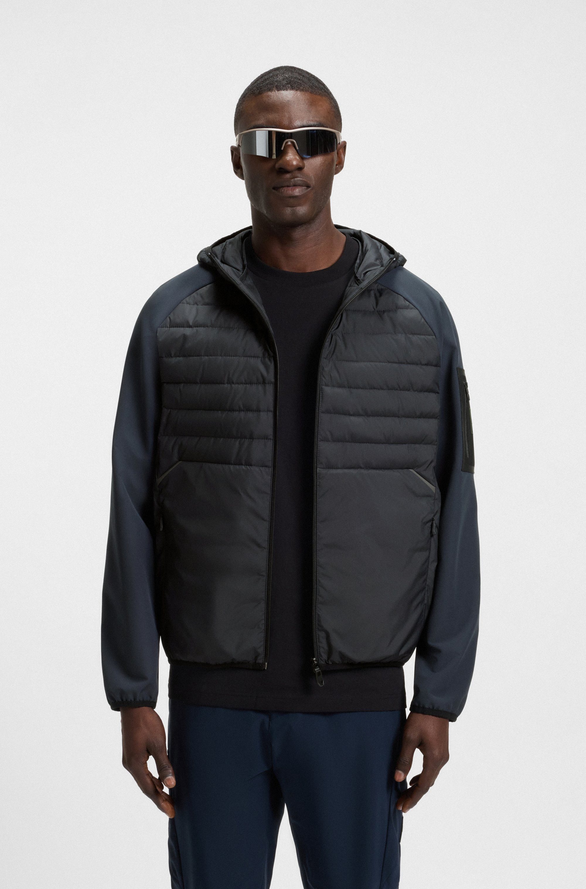 BOSS GREEN Outdoorjacke J Urbanex Hybrid HD mit soften Stretch-Einsätzen und reflektierenden Details