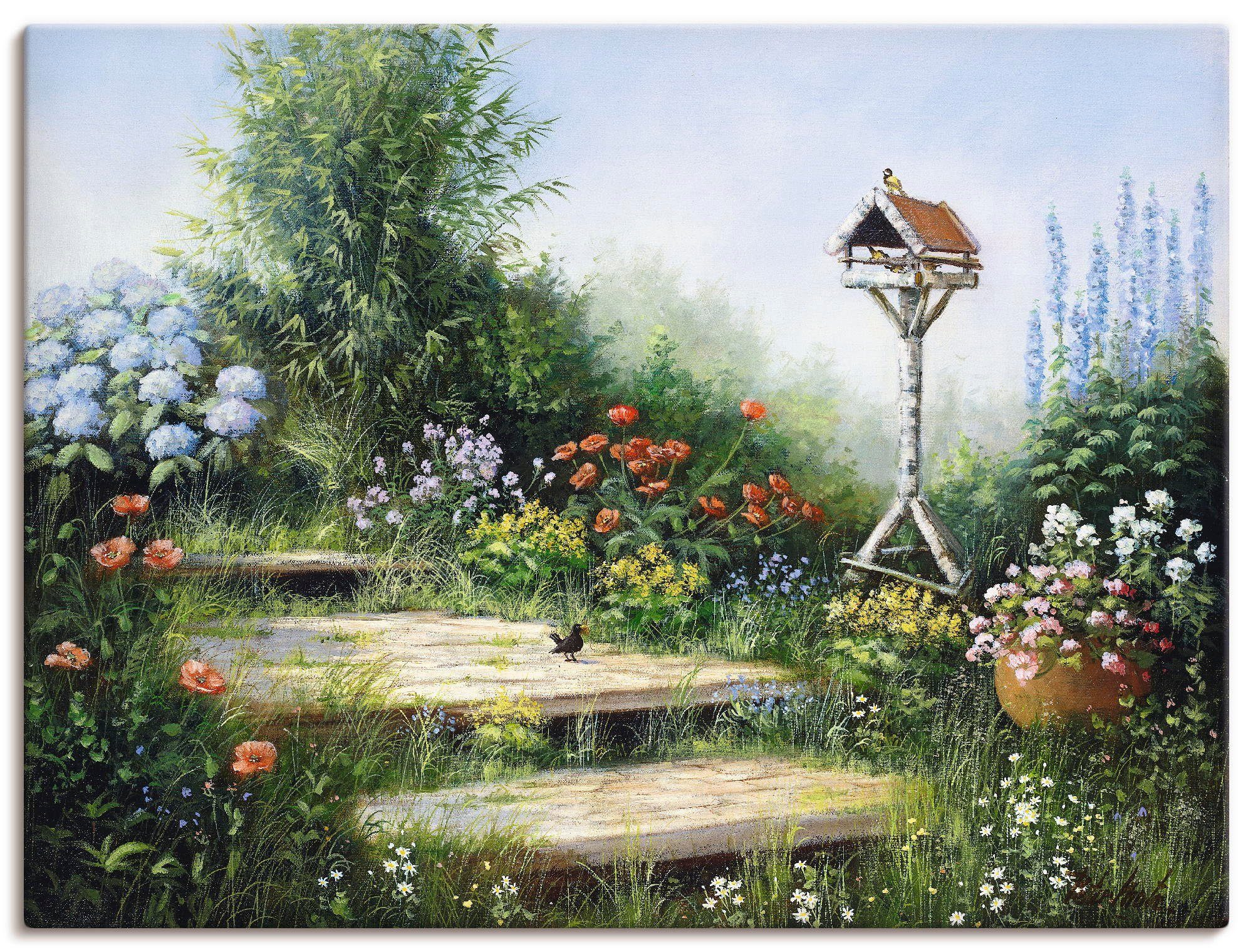 Artland Wandbild Lieder der Vögel, Garten (1 St), als Leinwandbild, Wandaufkleber oder Poster in versch. Größen