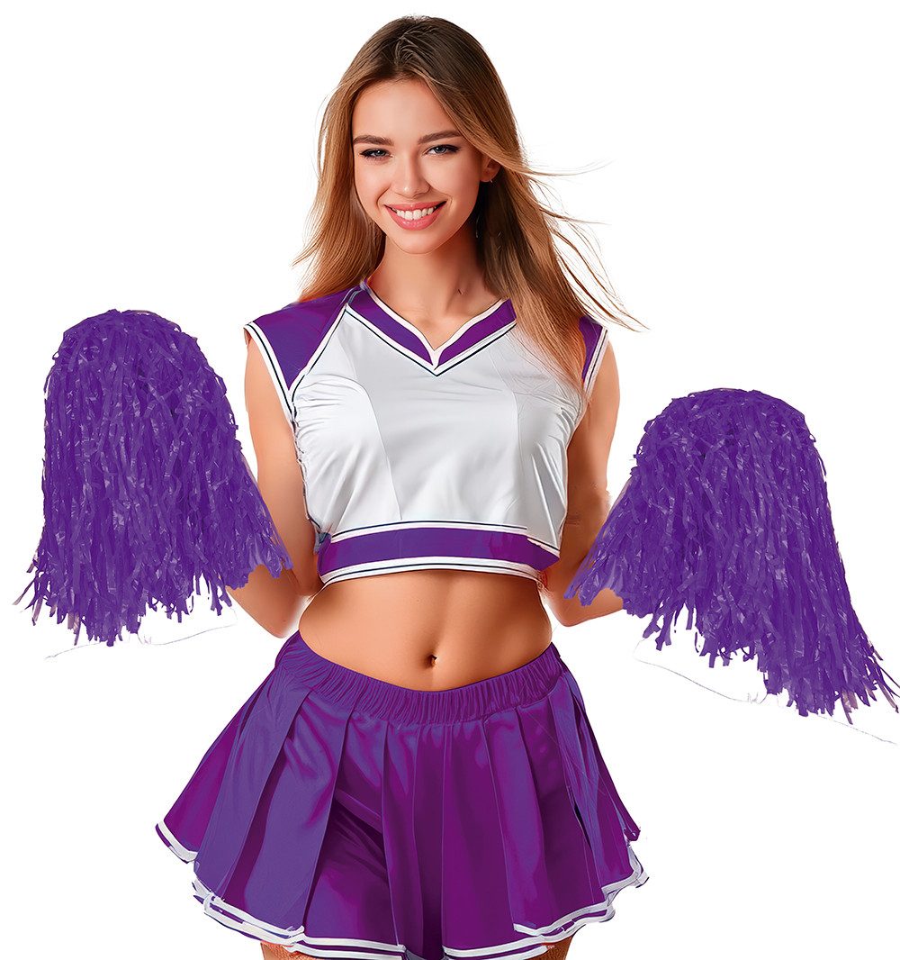 Fiestas Guirca Kostüm, Sportlicher Karnevalstaumel Cheerleader Pom Poms Kostüm Zubehӧr Erwa