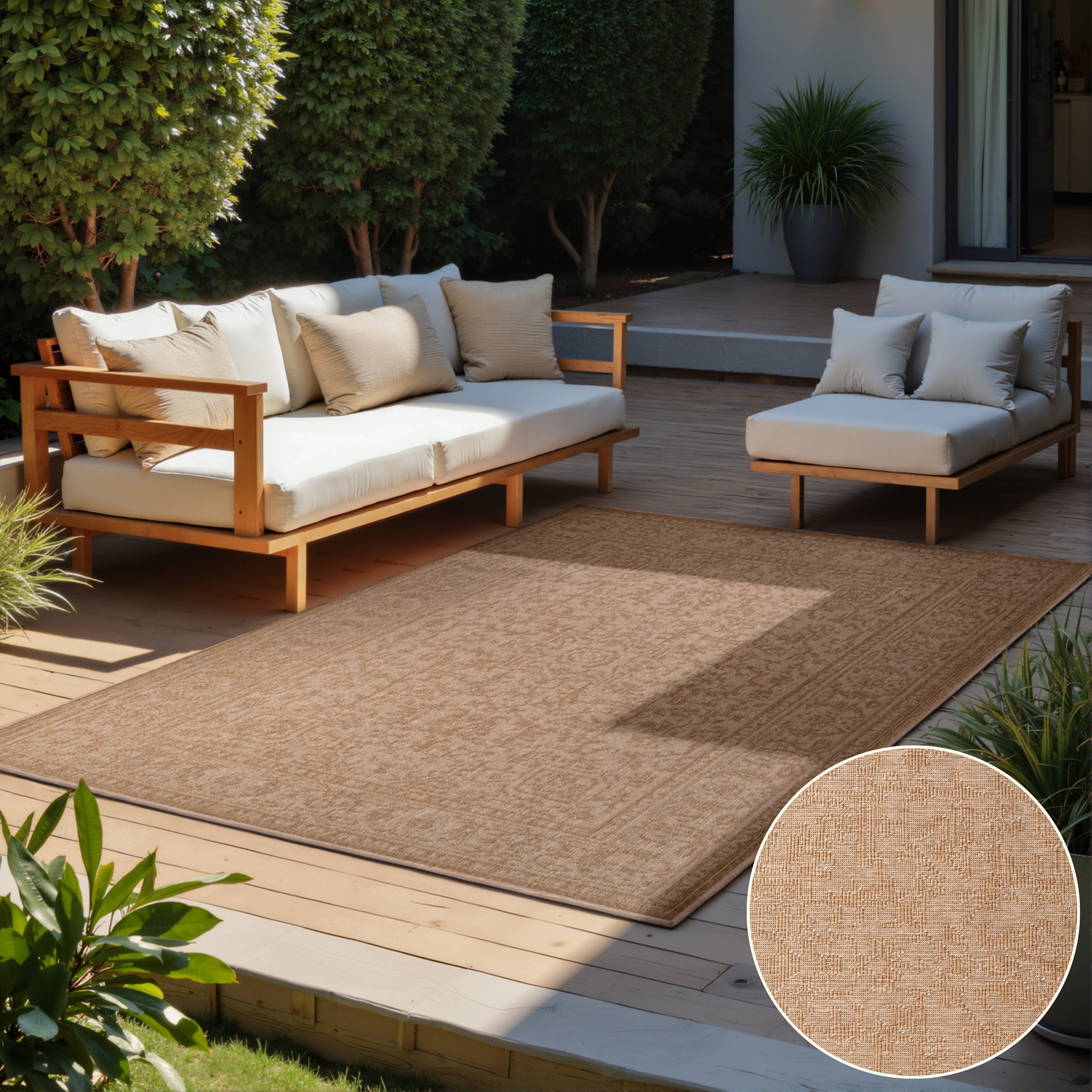 HANSE Home Outdoorteppich Kona Wendeteppich, rechteckig, Höhe: 5 mm, In und Outdoor, Flachgewebe, wetterfest, pflegeleicht, robust