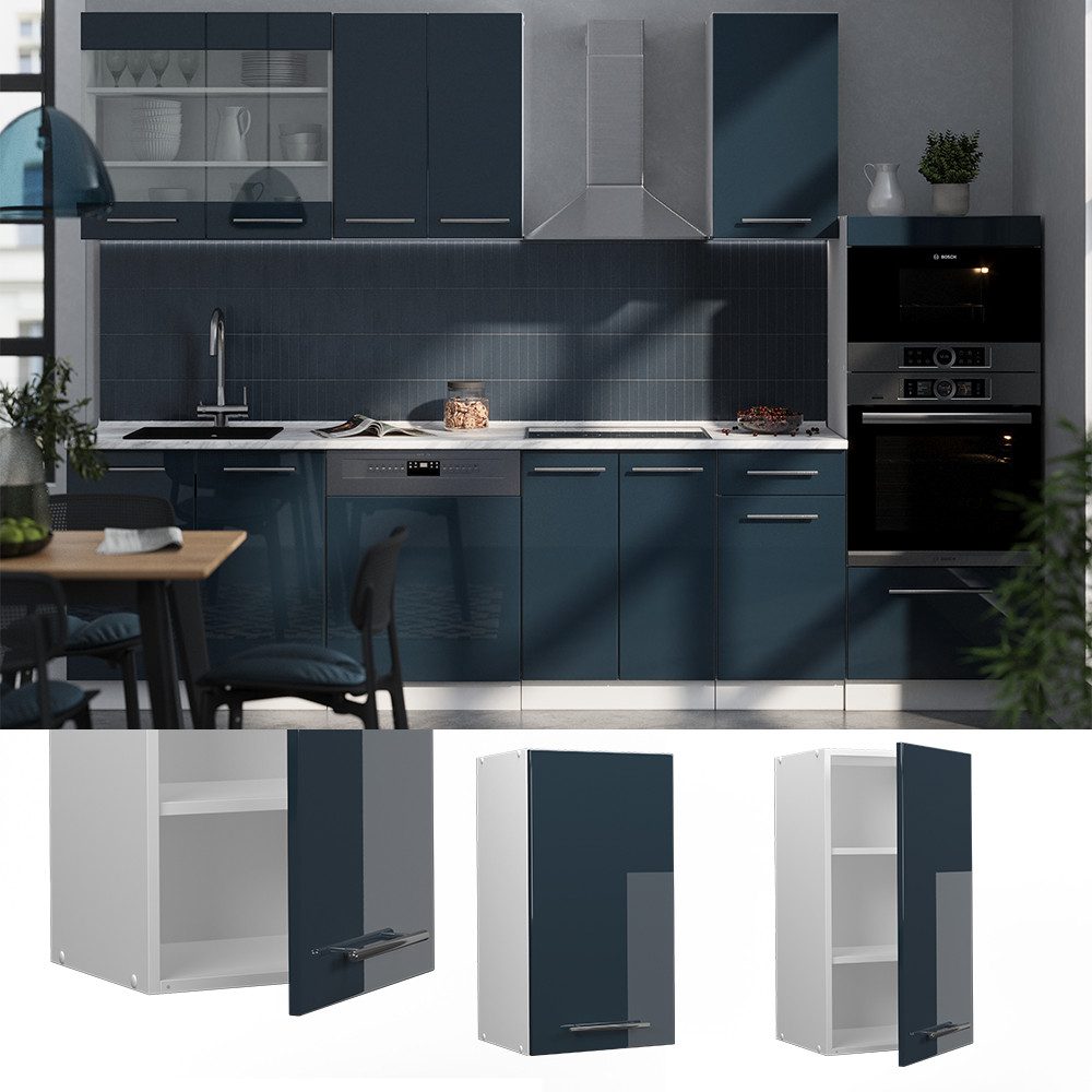 Vicco Hängeschrank Fame-Line, Dunkelblau Hochglanz/Weiß, 40 günstig online kaufen