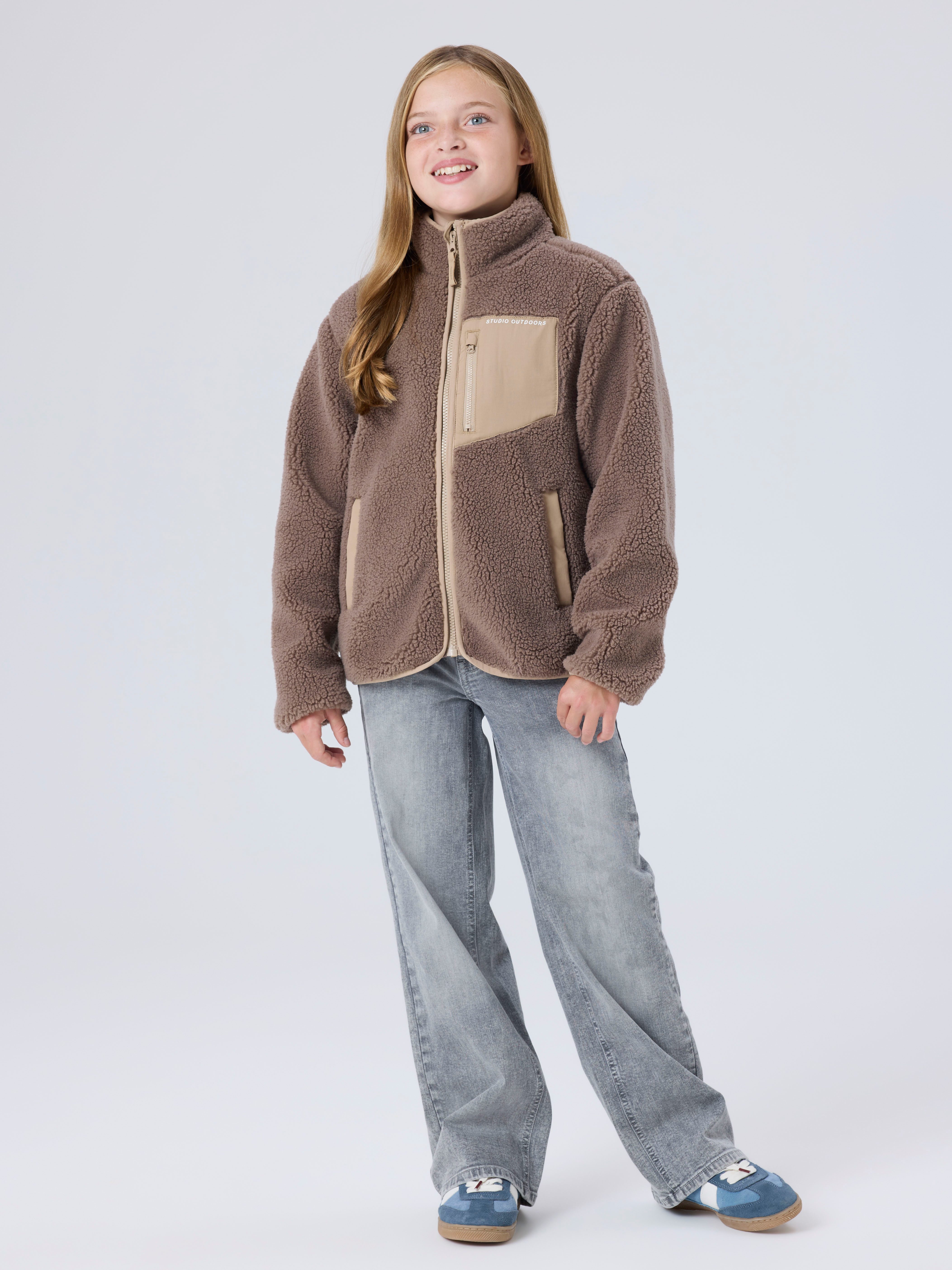 Name It Plüschjacke NKNMATTIA SHERPA JACKET PB1 Kunstfaser