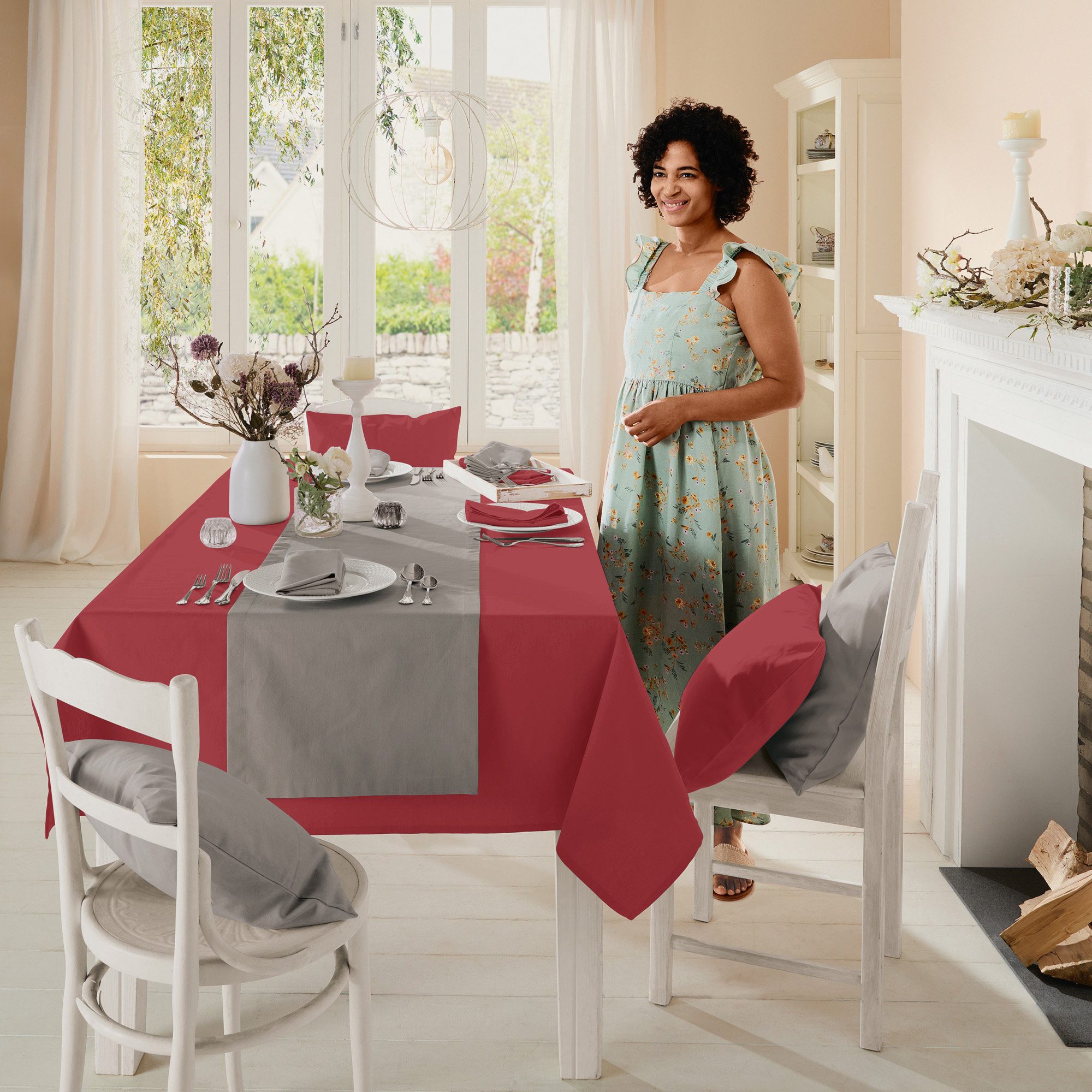 REDBEST Tischdecke Tischdecke "Tulsa" (1-tlg), Baumwolle günstig online kaufen