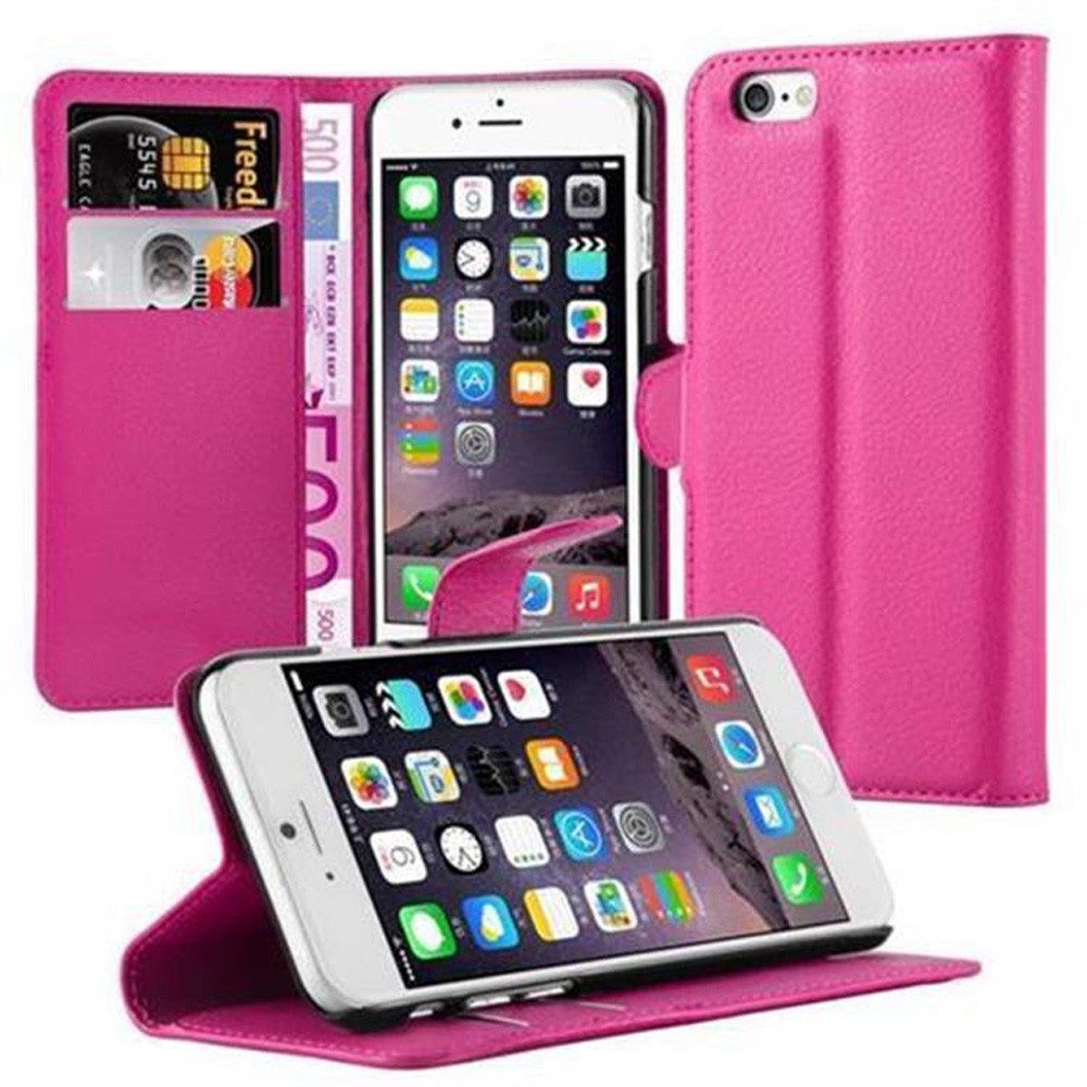 Cadorabo Handyhülle für iPhone 6 / 6S Hülle Apple iPhone 6 / 6S, Hülle Schutzhülle mit Standfunktion, Kartenfach und Magnetverschluss