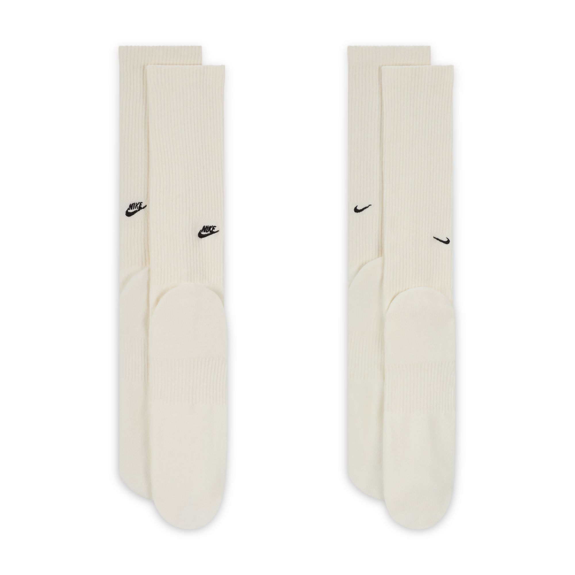 Nike Sportsocken U NK ED CSH CREW 2P-144 EMBRDY für Training und Fitness, schweißableitendes Material, mit Dämpfung