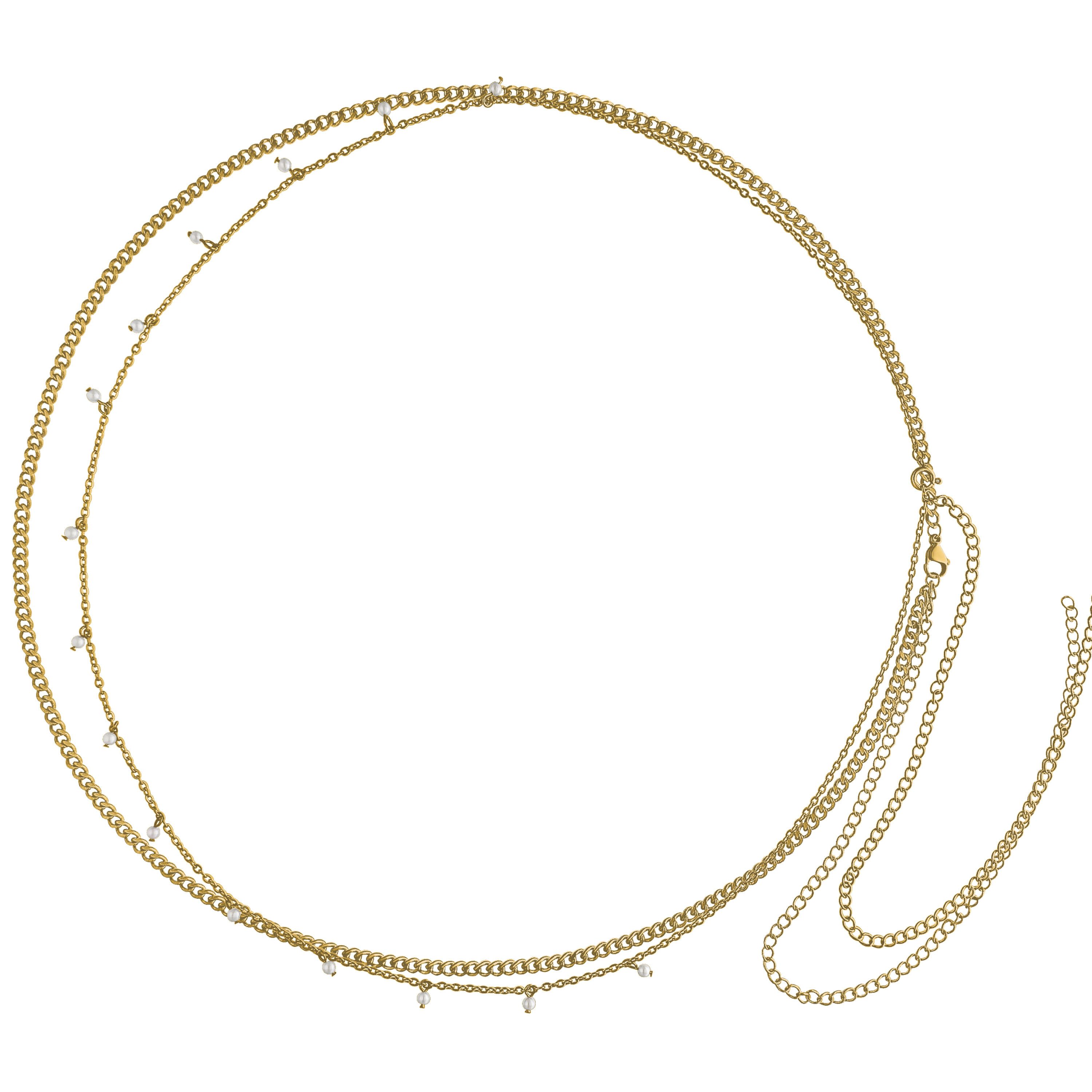 Wildcat Bauchkette Pearl Double Belly Chainfür Bauchnabel, 1 Stück, Chirurgenstahl 316L - wasserfest, langlebig, hautverträglich