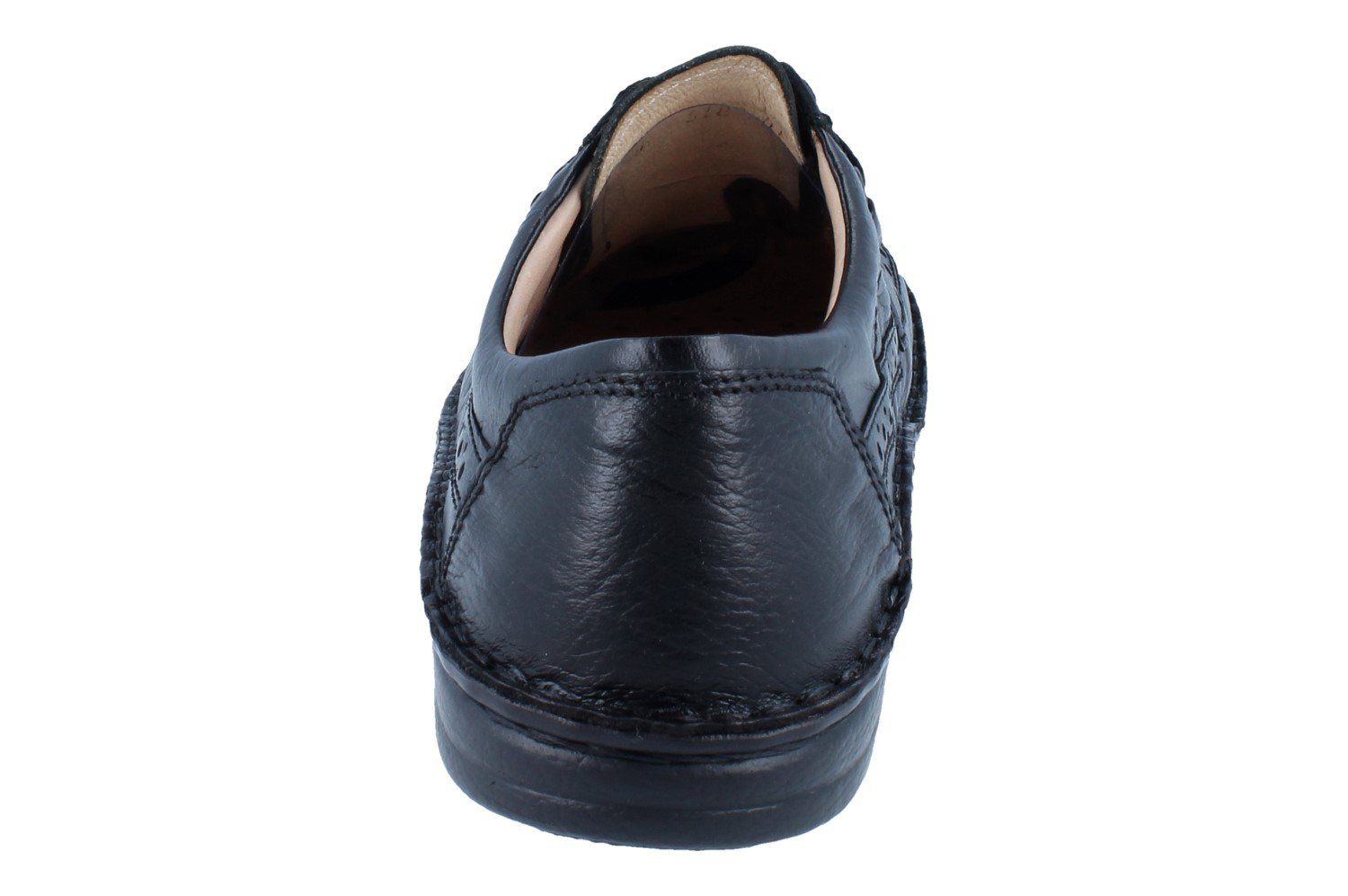 Finn Comfort FINN COMFORT York Herren Halbschuhe schwarz Glattleder - Größe: 45 Schnürschuh Wechselfußbett