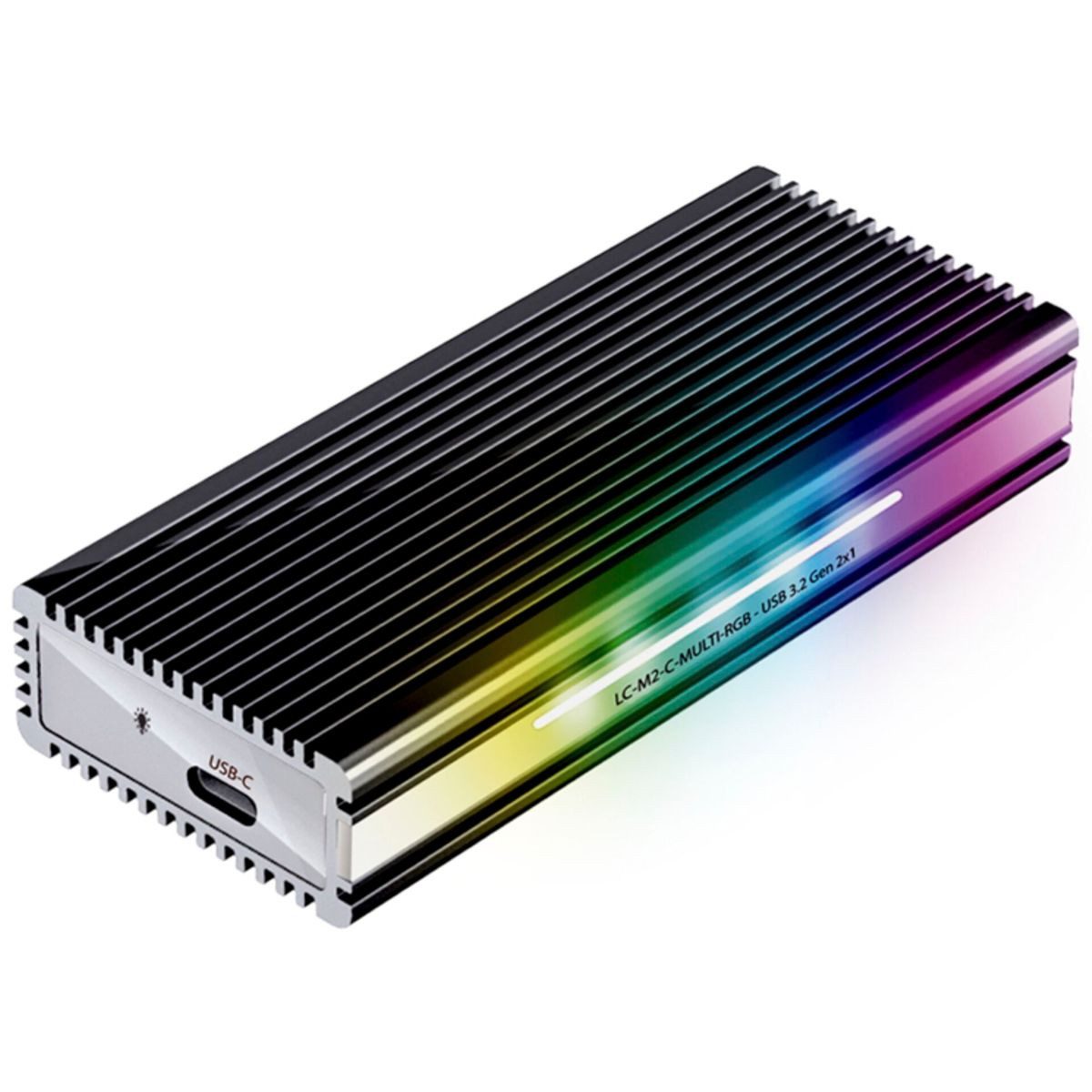 LC-Power Festplatten-Gehäuse LC-M2-C-MULTI-RGB