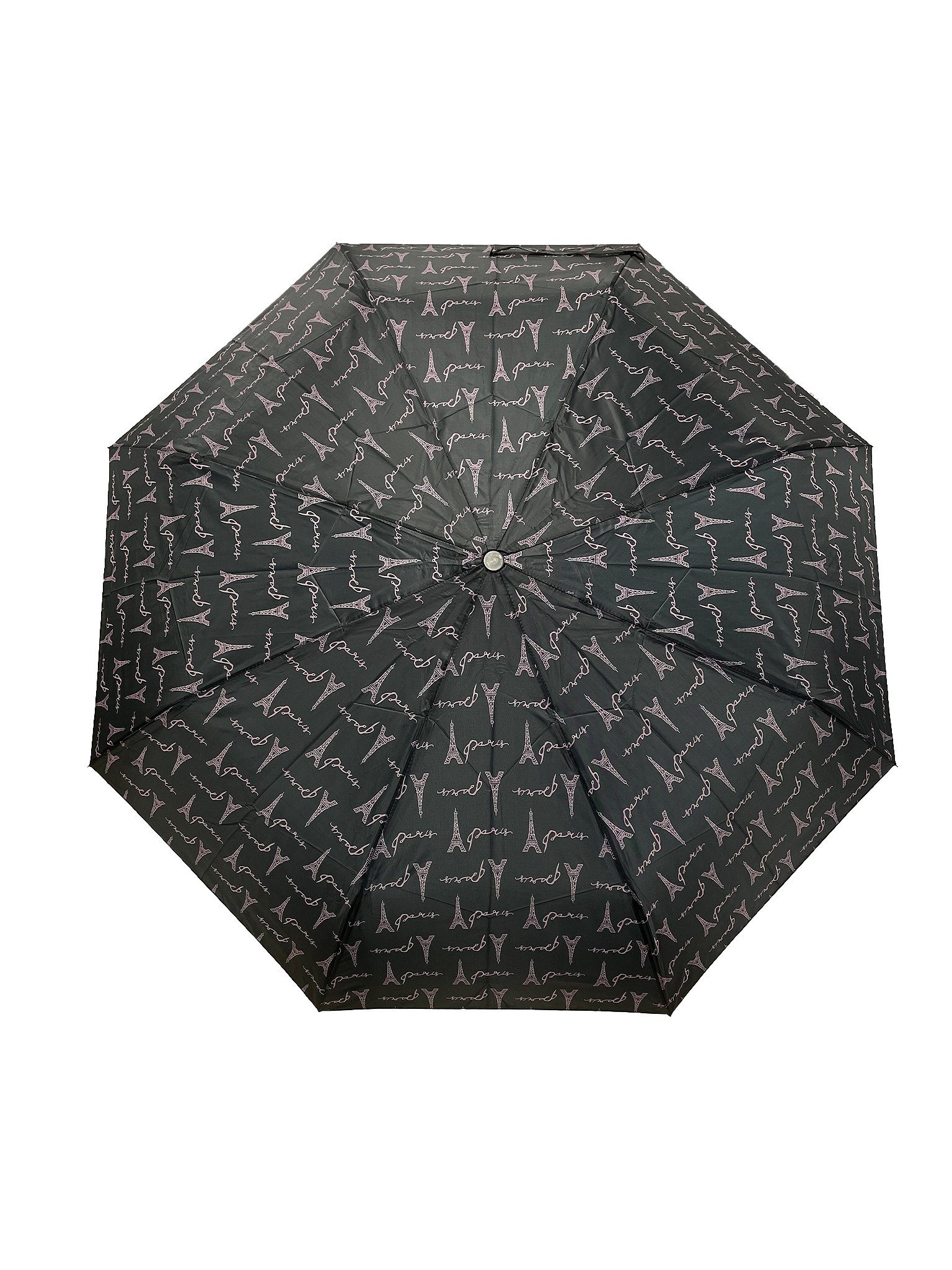 Gemustert Paris ANELY in Taschenschirm, Regenschirm Kleiner Schwarz-Lila 6746 Taschenregenschirm