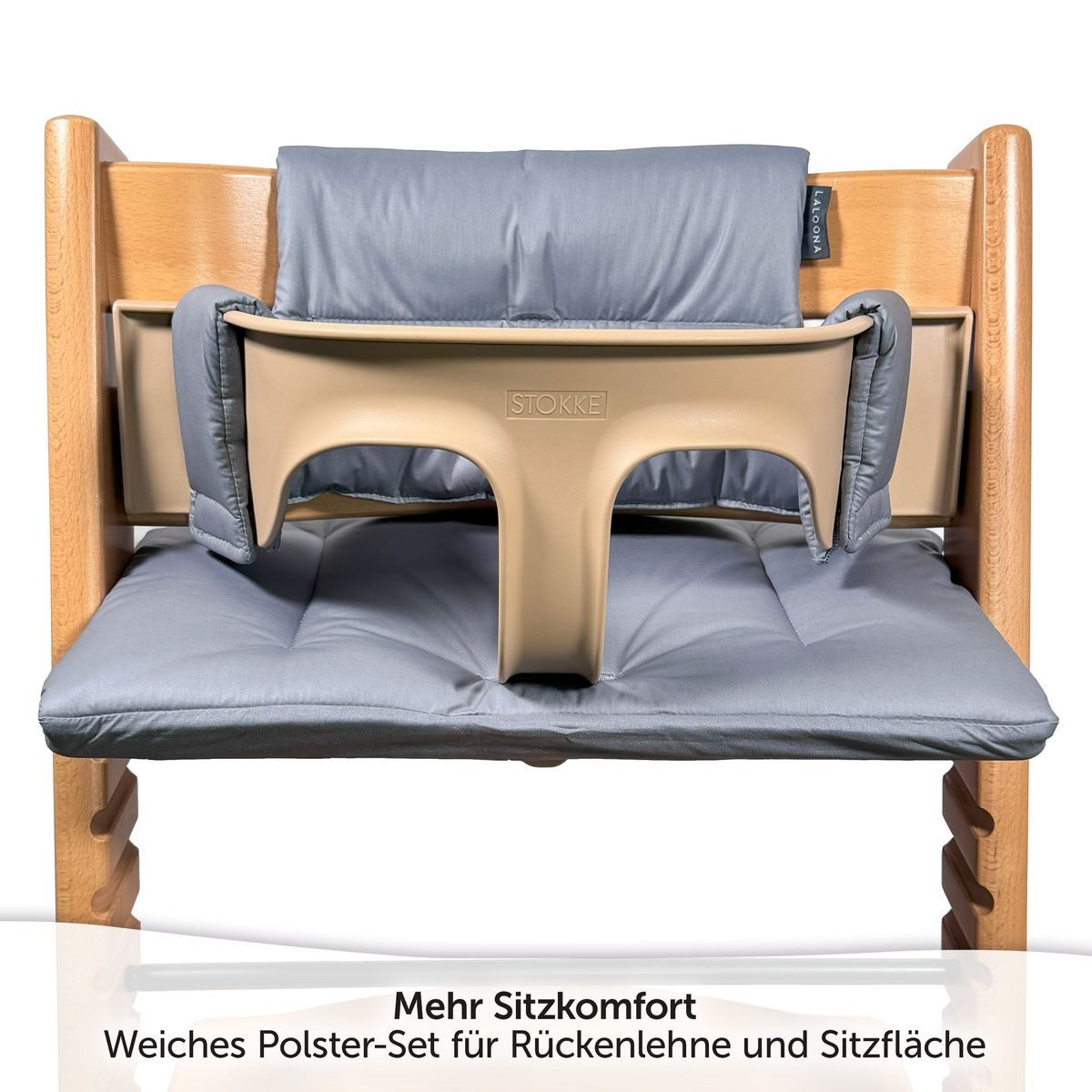 LaLoona Hochstuhlauflage Grau, Sitzauflage Hochstuhl Kissen günstig online kaufen