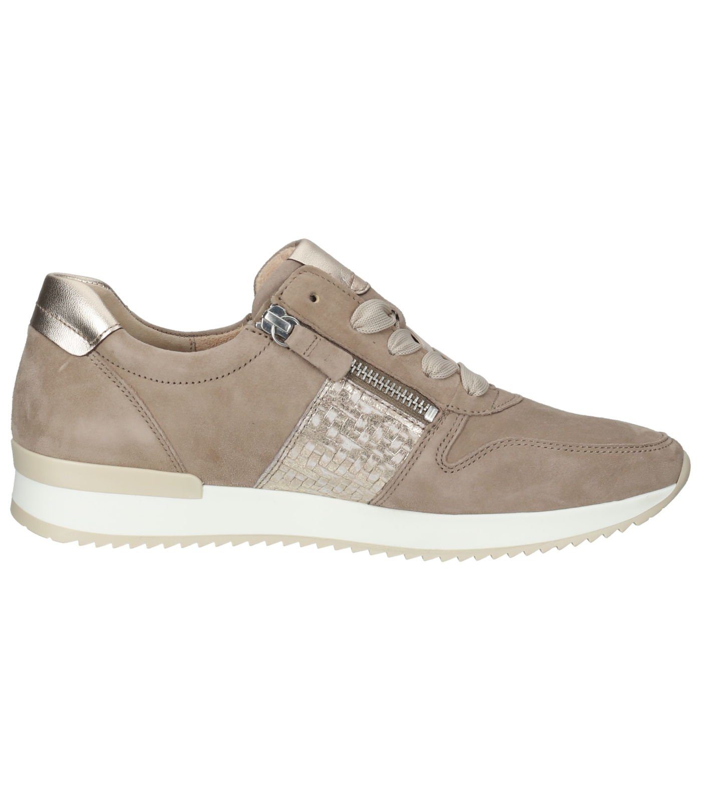 Gabor Sneaker Beige Braun Veloursleder/Textil Sneaker