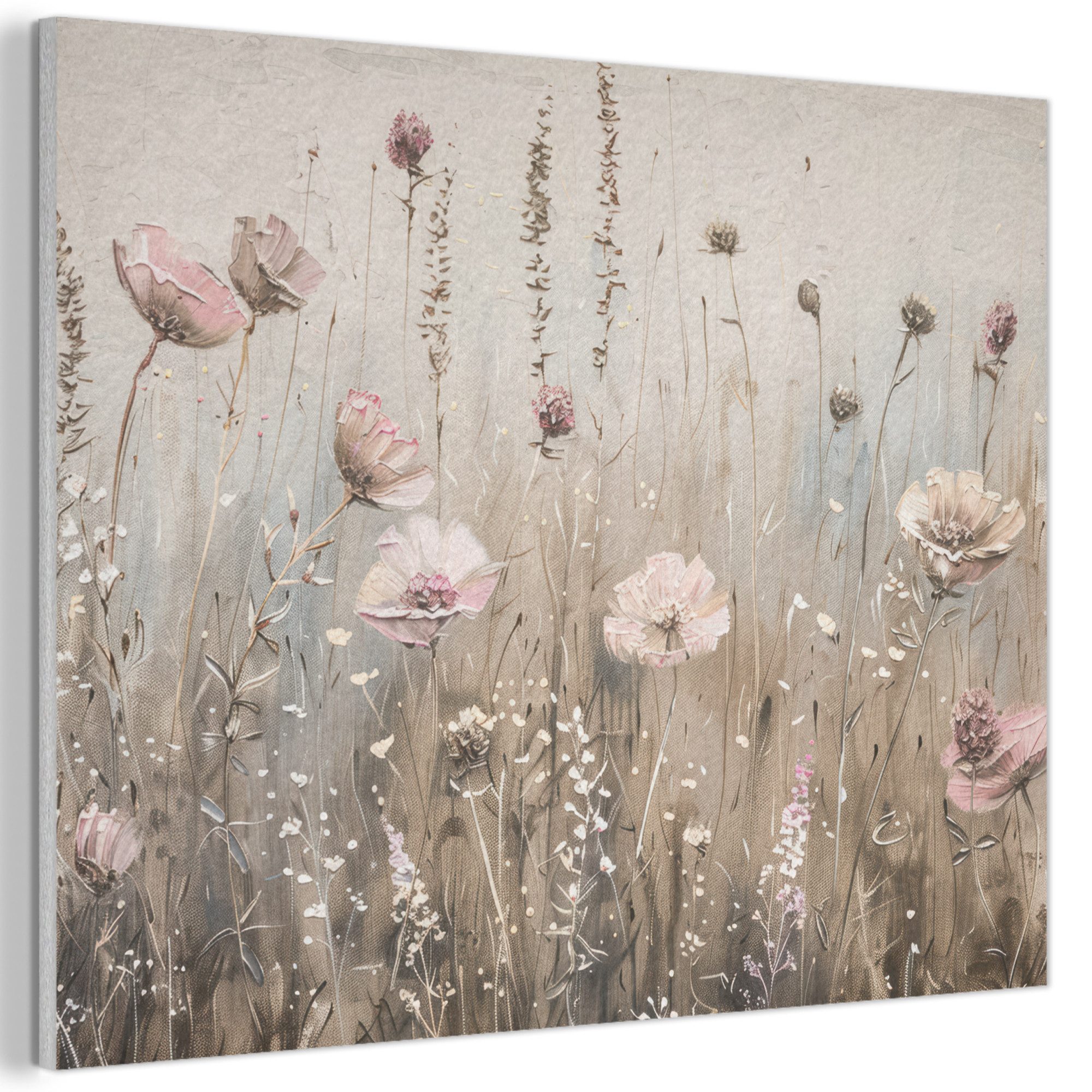 MuchoWow Gemälde Blumen - Rosa - günstig online kaufen