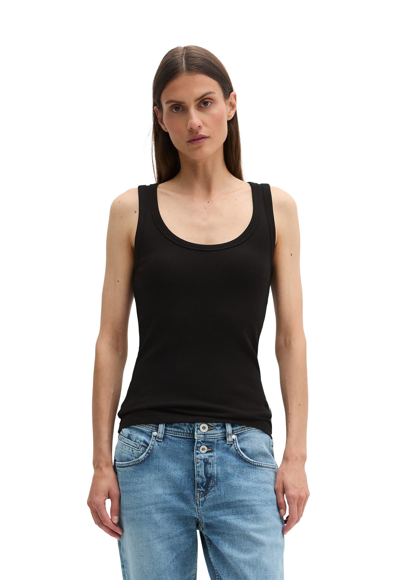 Marc O'Polo T-Shirt aus elastischem Rippjersey
