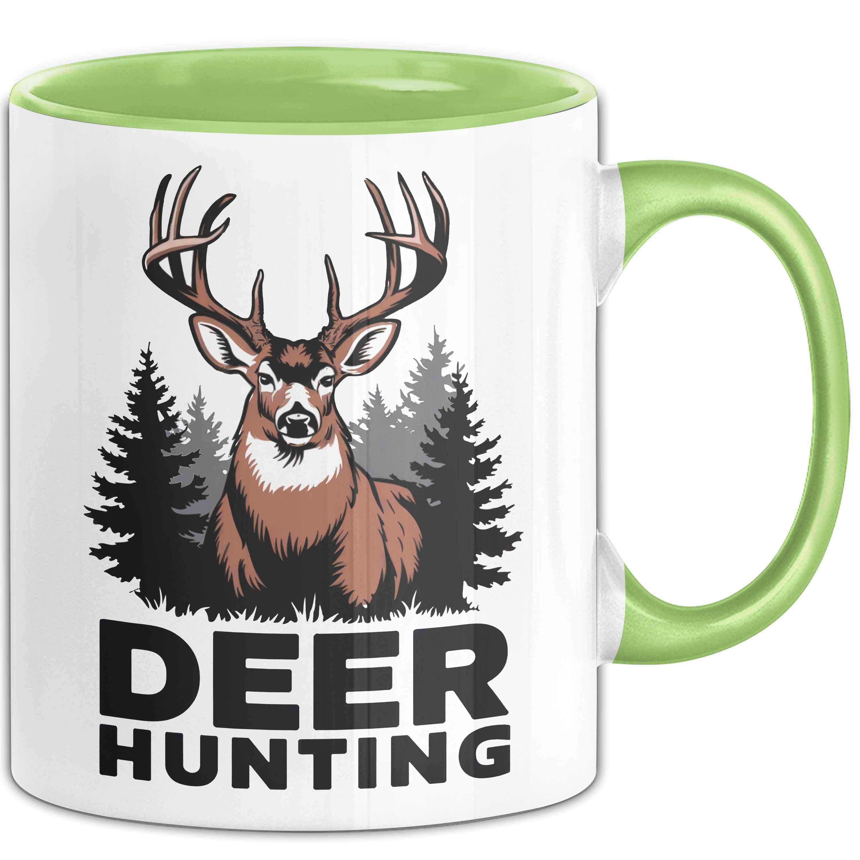 Trendation Tasse Hirschjäger Jagd Tasse Geschenk für Naturburschen Lustiges