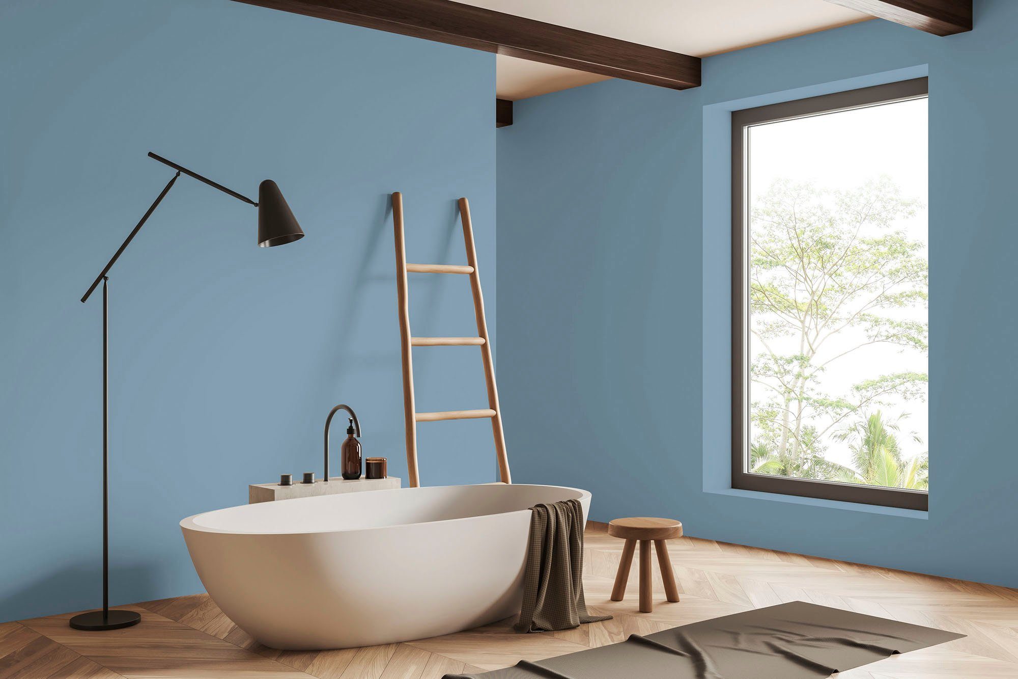 ocean ocean A.S. Création Wohnzimmer, Blau blue, Farbwelt Flur Küche, Wandfarbe Premium c3006 Innenwandfarbe ideal für und blue Tuchmatt Schlafzimmer, PURO
