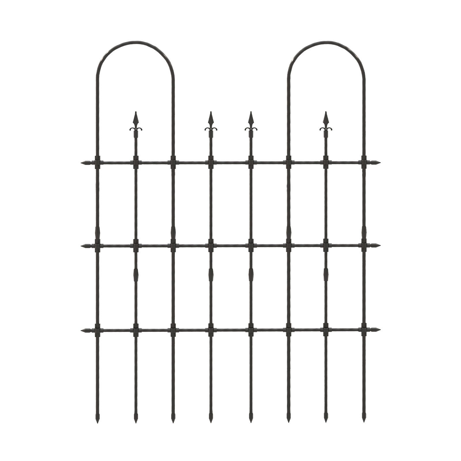 COSTWAY Gartenzaun, Rankgitter, für Kletterpflanzen, 146x186cm