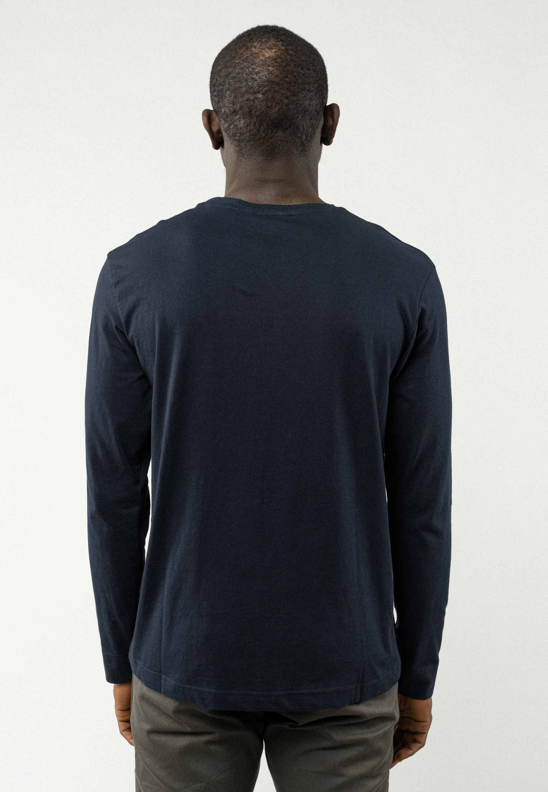 Basic MELA JERIN navy Rippbündchen Langarmshirt Langarmshirt