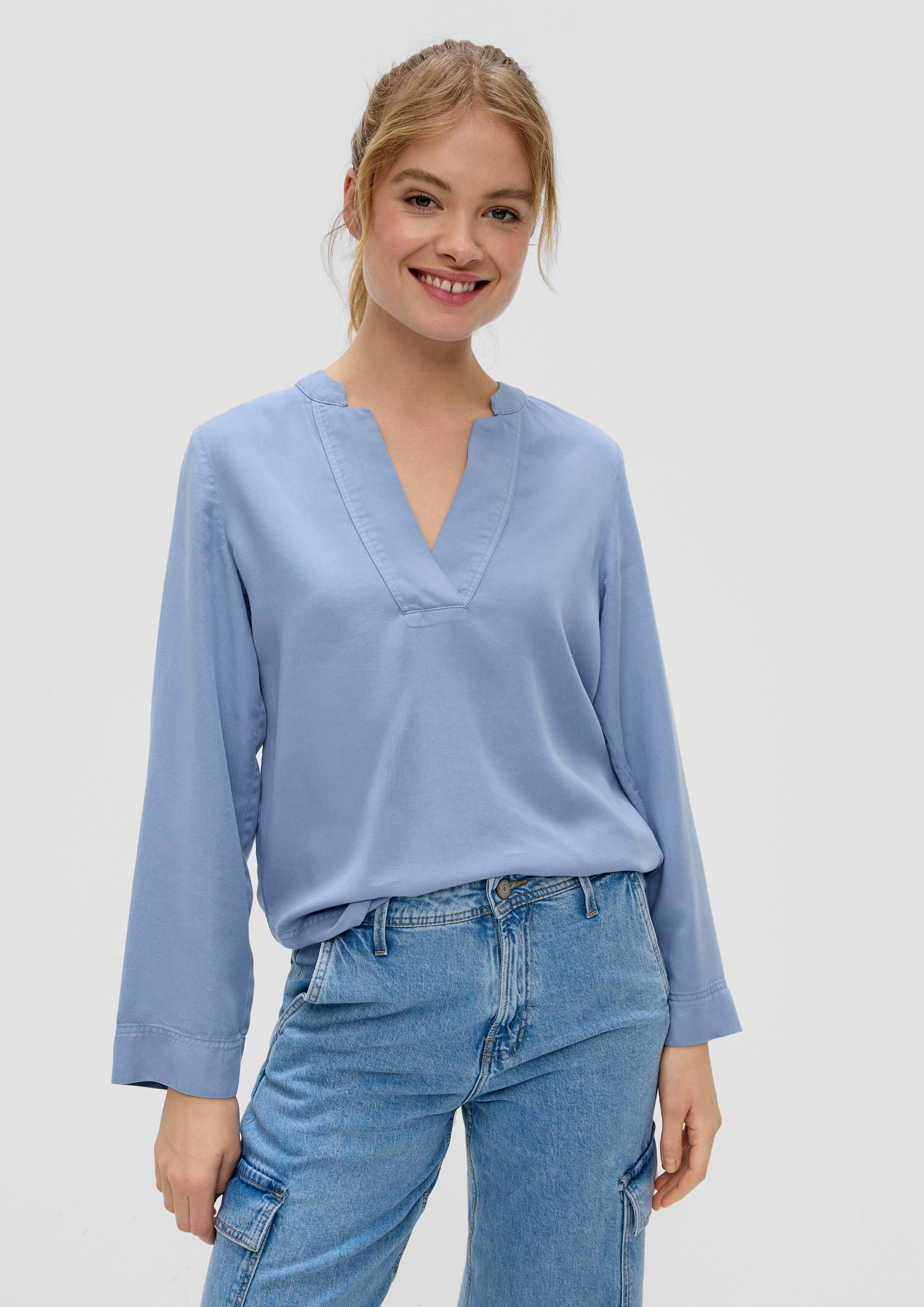 s.Oliver Langarmbluse Bluse aus Lyocell günstig online kaufen