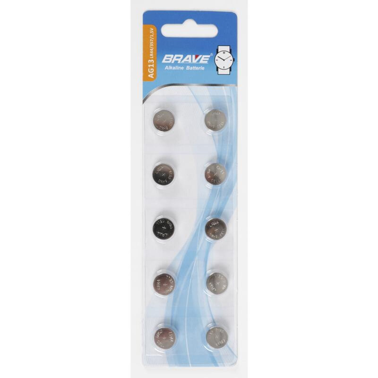 BURI 24x 10er Set Brave AG13 LR44/357 1,5V Alkaline-Knopfzellen 240 Stück Knopfzelle, (240 St)
