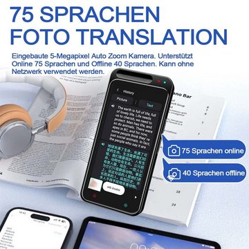 DOPWii Sprachcomputer Tragbares intelligentes Sprachübersetzungsgerät, 138 Sprachen, unterstützt Bildübersetzung, Offline-/Online-Übersetzung