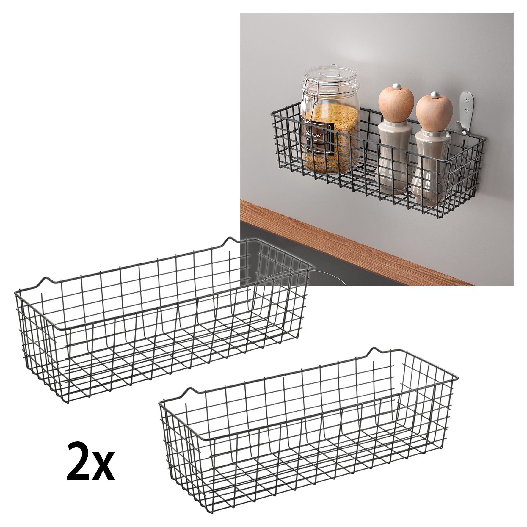 Metaltex St), flexibel (2 Aufbewahrungskorb, einsetzbar Organizer