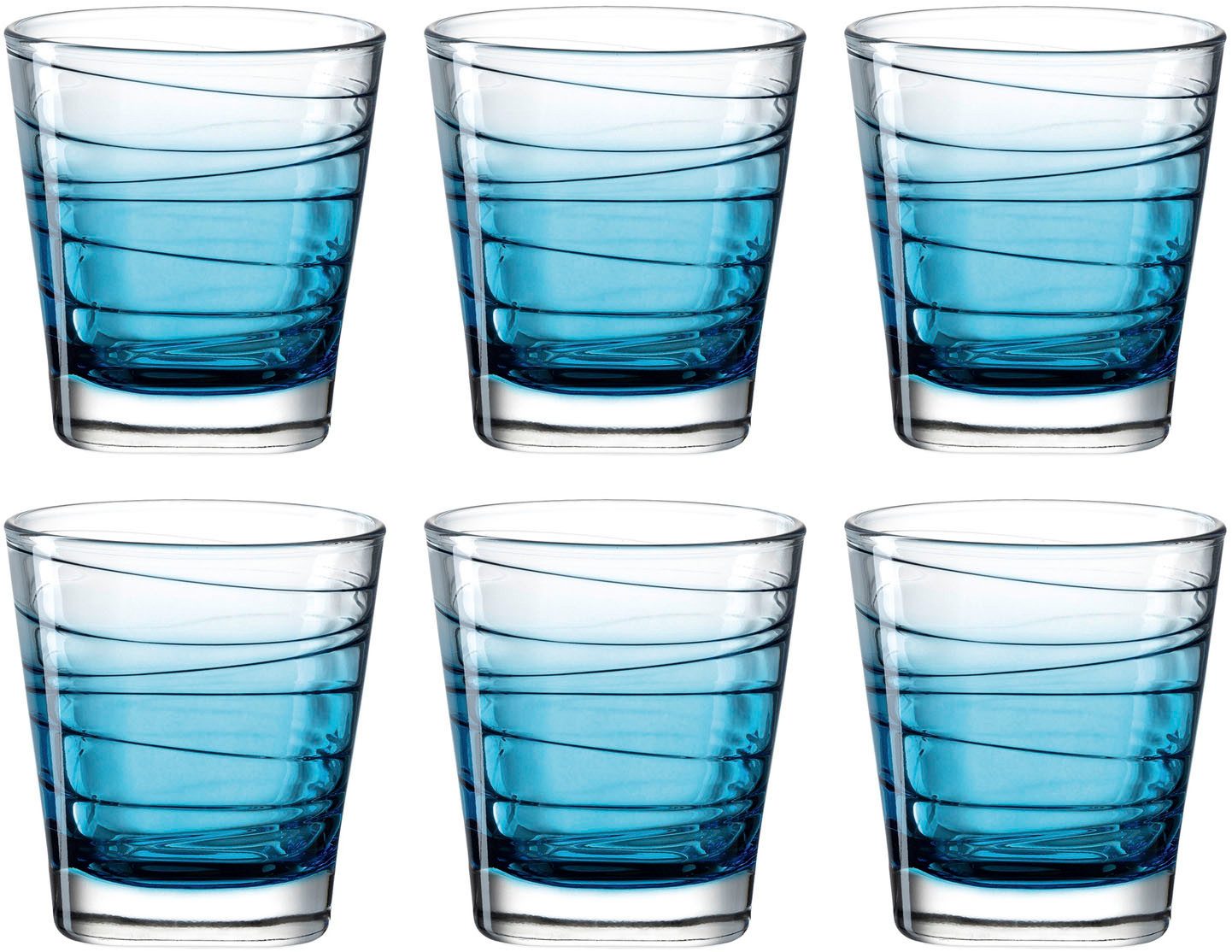 LEONARDO Whiskyglas VARIO STRUTTURA, 6-tlg., Glas, 250 ml, 6-teilig