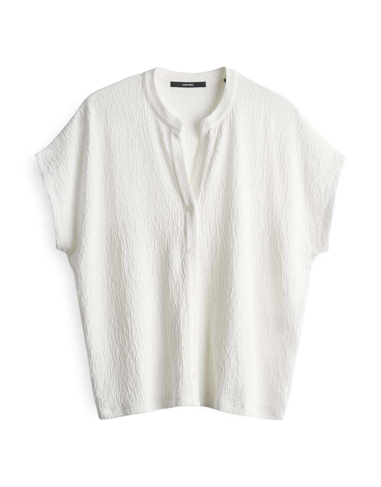 someday Kurzarmshirt KEDORA Regular aus leicht texturiertem Viskosemix
