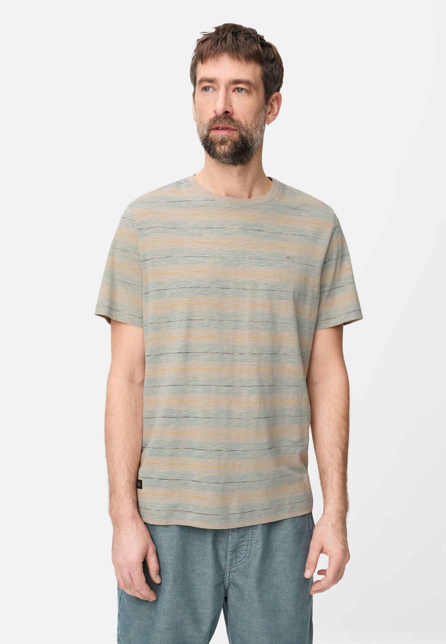 camel active T-Shirt aus reiner Baumwolle Kurzarm