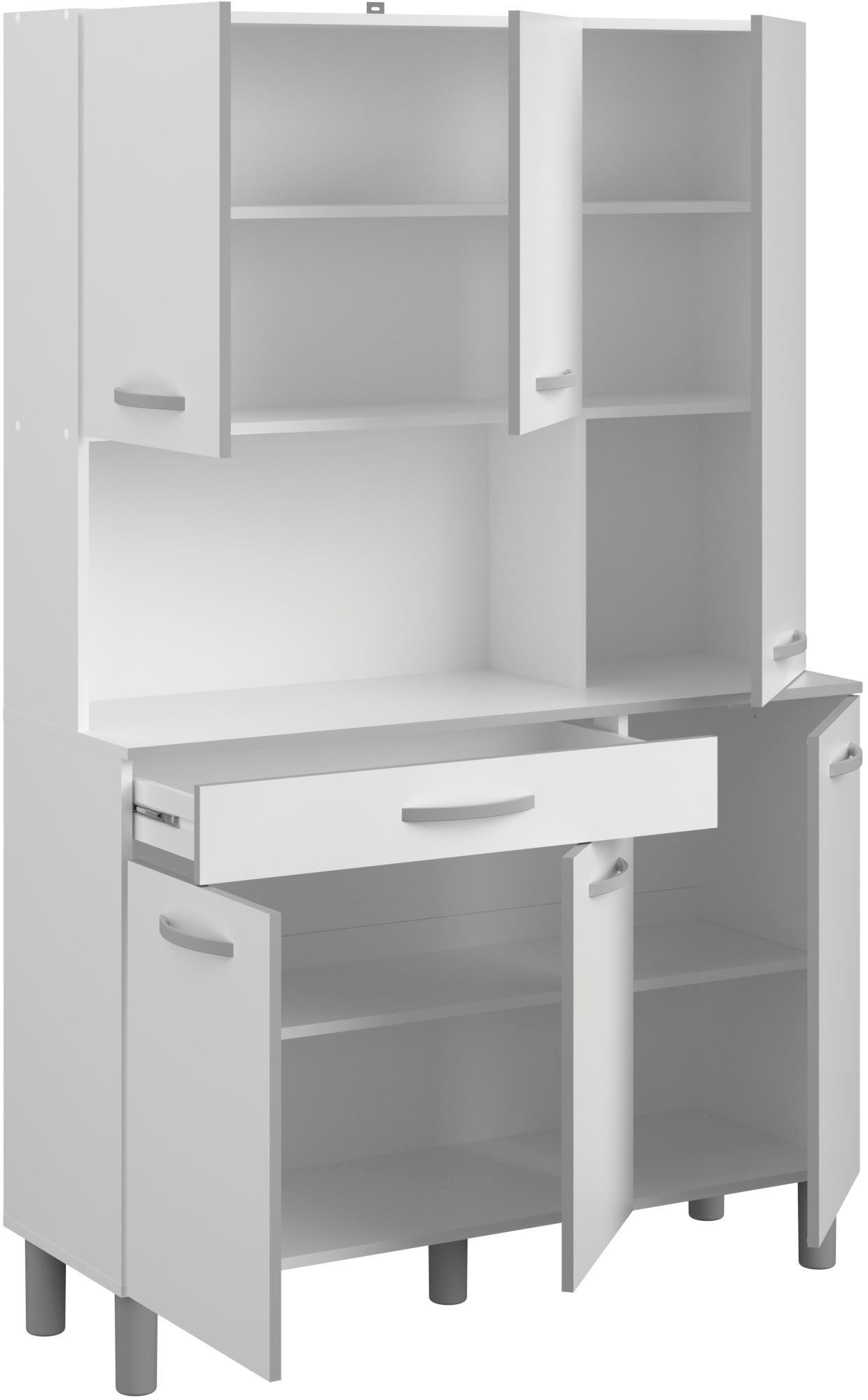 Parisot Schrank-Set Season 1, Mehrzweckschrank, Buffetschrank, Aufbewahrung, (Set, 2-St., Set bestehend aus Buffet und Beistellschrank auf Rollen)