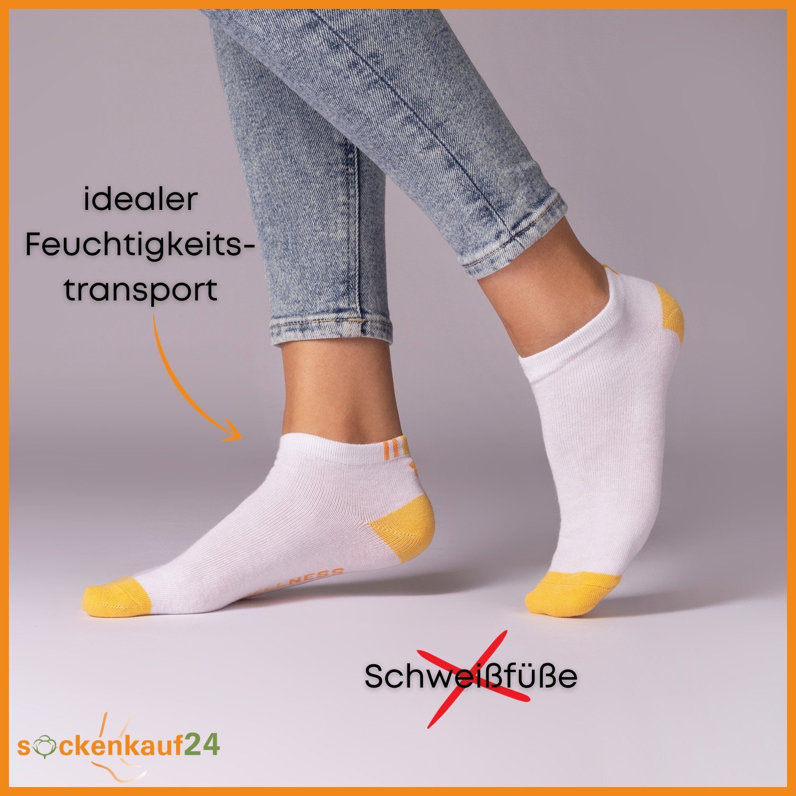 sockenkauf24 Sneakersocken 10 Paar Damen Sneaker Socken Mehrfarbig (39-42, 36826) Streifen Punkte Herzen Maritim Baumwolle WP