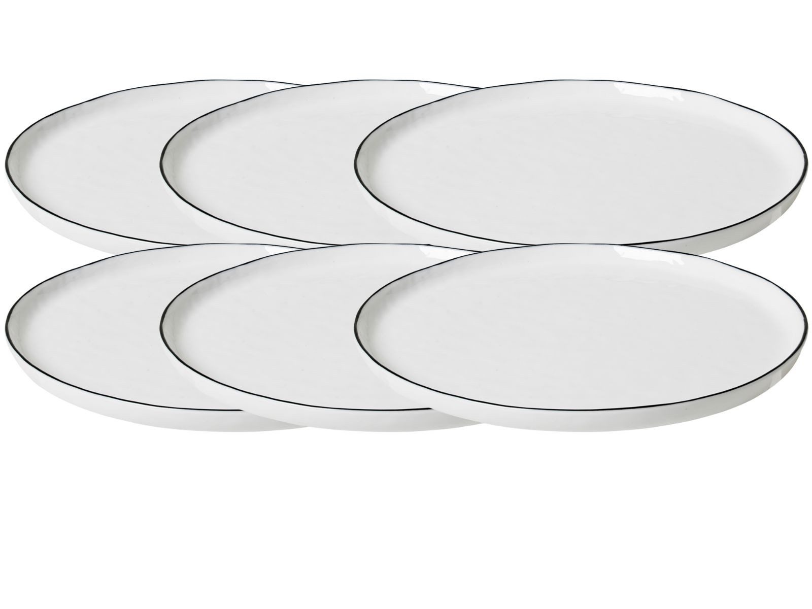 Broste Copenhagen Teller-Set SALT Dessertteller 22cm Set6, Porzellan