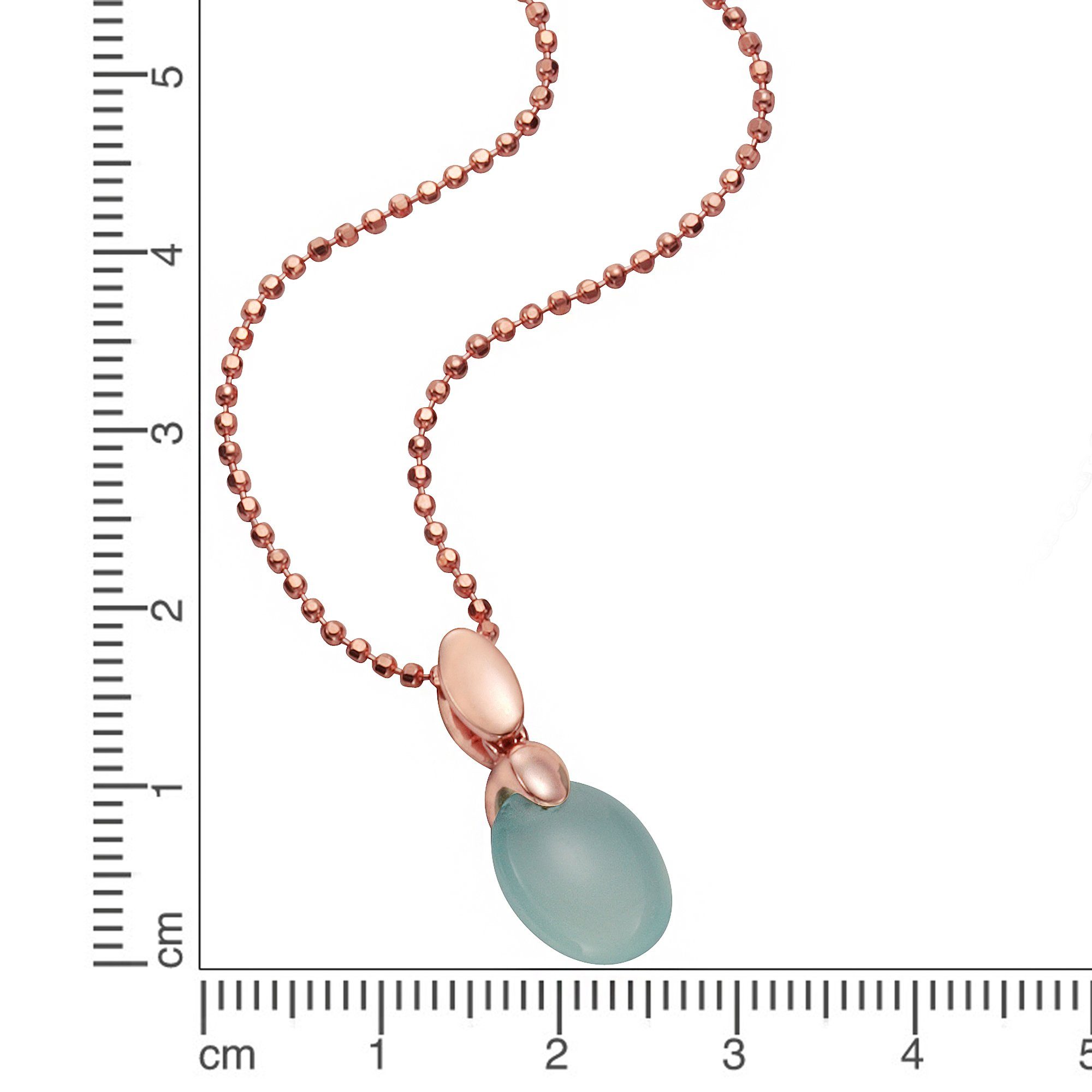Jamelli Kette mit Anhänger 925 Silber rosé vergoldet Paraiba Chalcedon günstig online kaufen