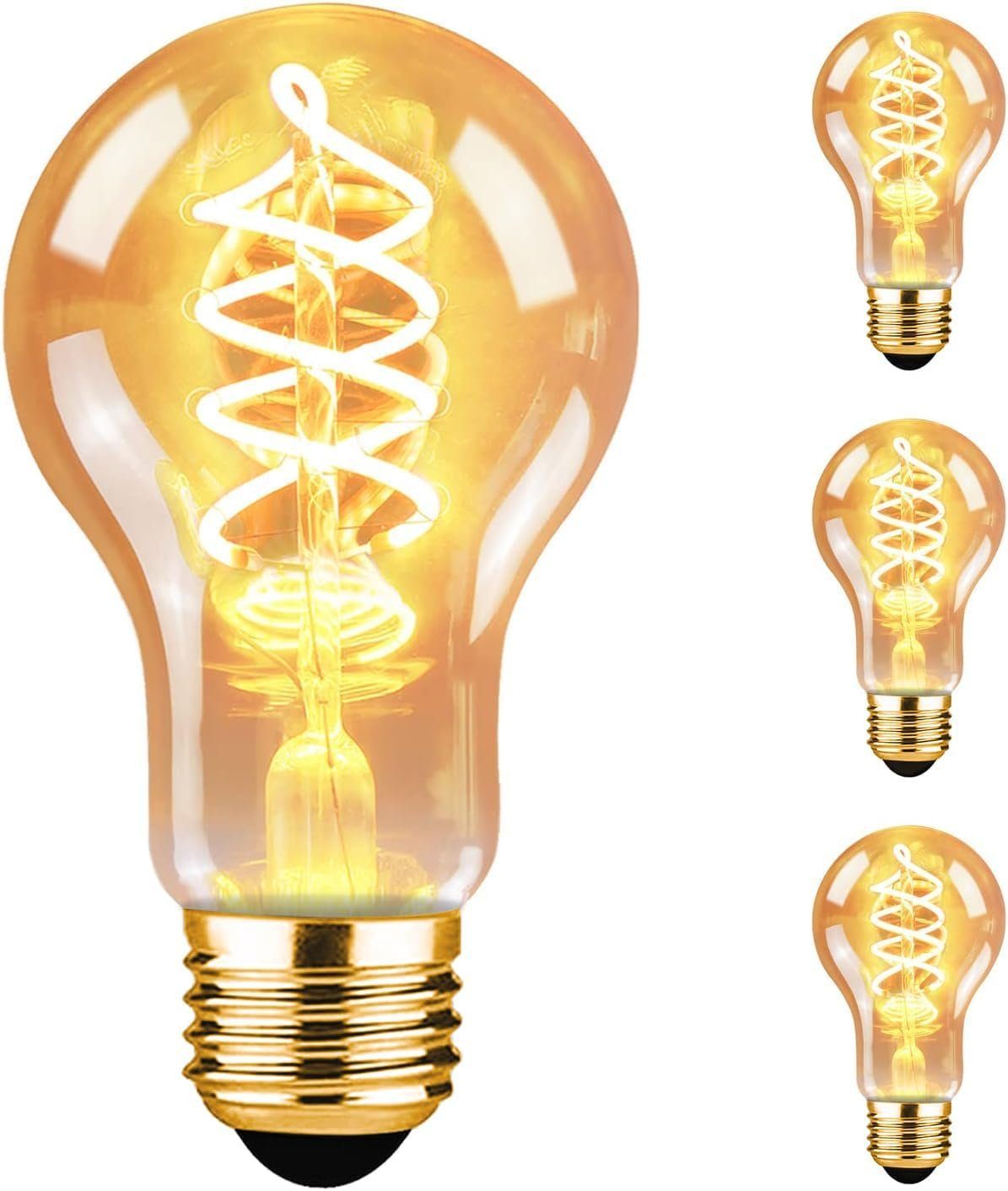 Nettlife LED-Leuchtmittel E27 A60 Leuchtmittel 2700K 4W Glühlampe, E27, 3 S günstig online kaufen