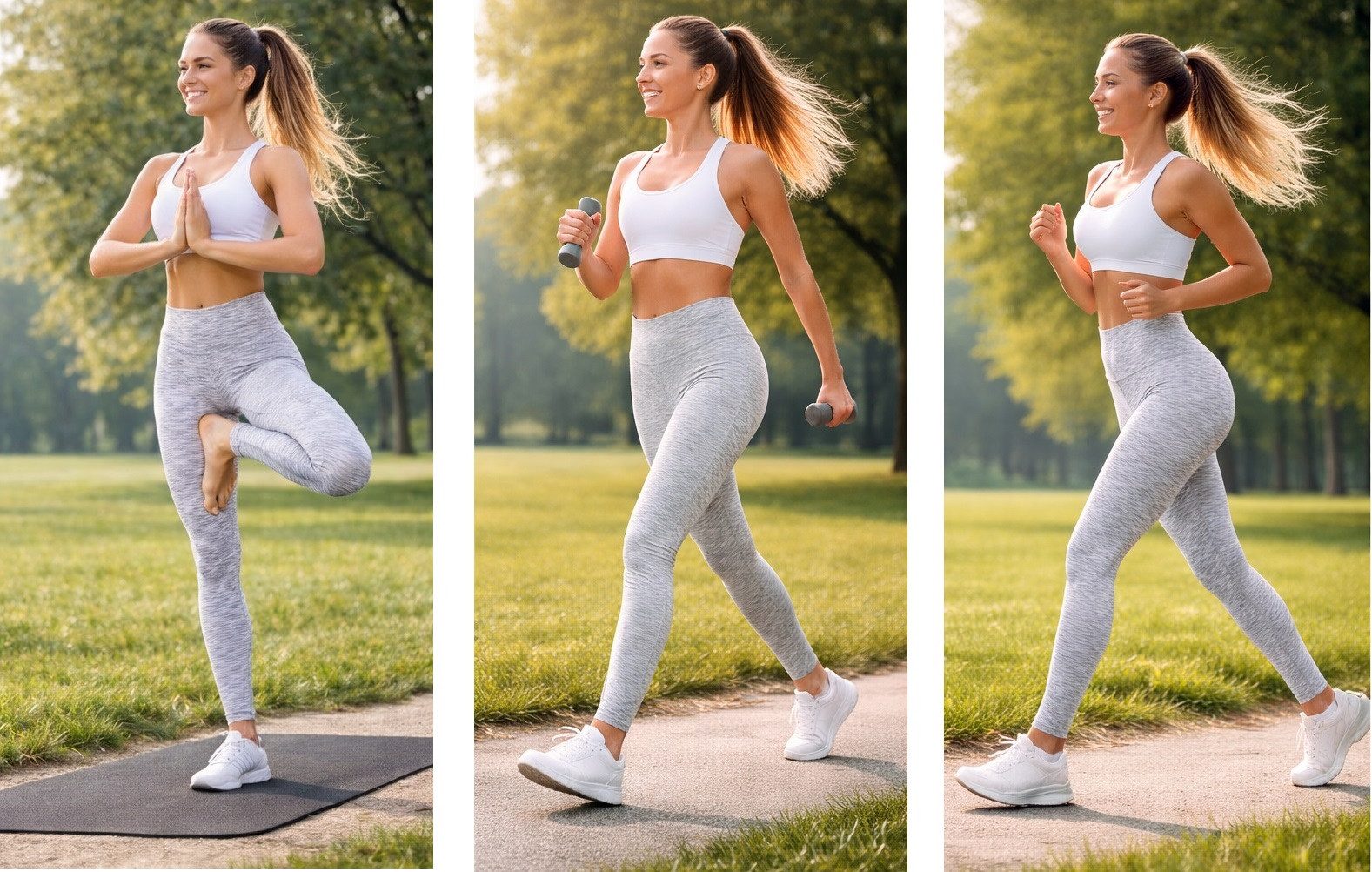 Antonio Funktionsleggings Gym Sport Leggings Damen Elastisch & Figurbetont Grau Gr. L-XL 23099