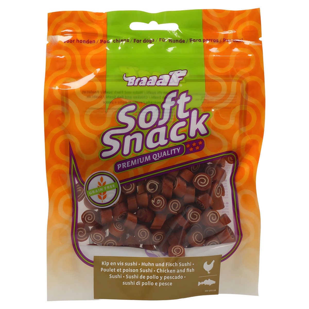 Holland Animal Care Hundesnack Soft Snack Sushi Huhn & Fisch 85 g, Snack für: Hund