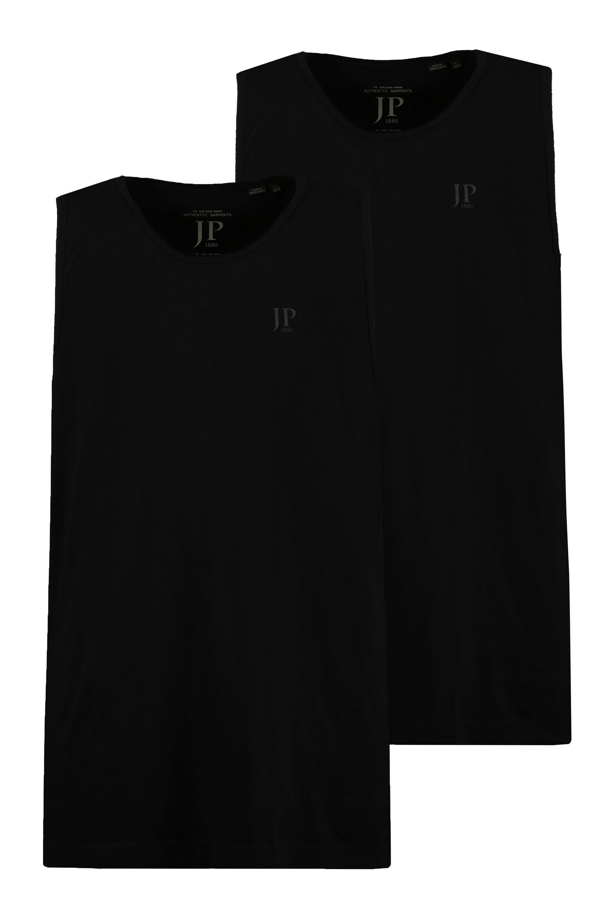 JP1880 T-Shirt Tank Top 2er-Pack ärmellos bis 8 XL (2-tlg) schwarz